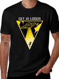 Get In Loser Alien Abduction Black T-Shirt