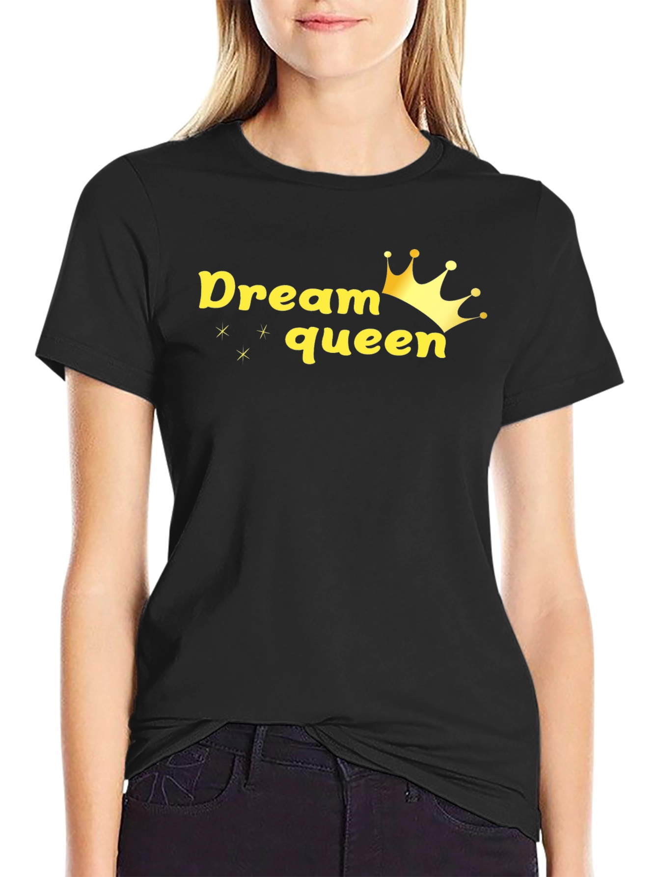 Dream Queen Graphic Black T-Shirt