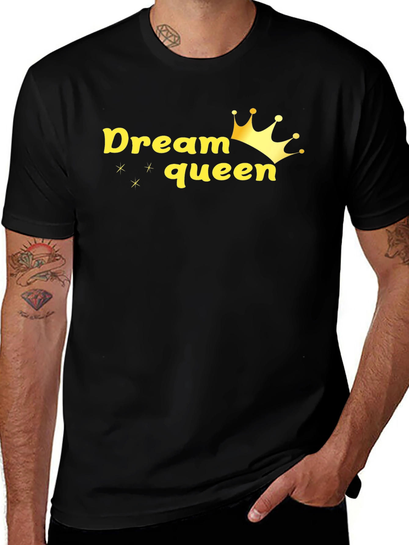 Dream Queen Graphic Black T-Shirt
