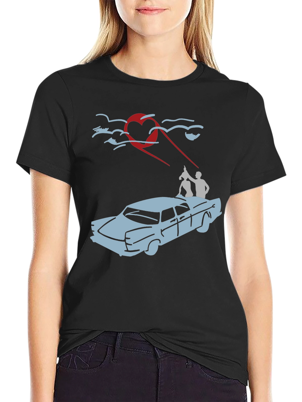 Heart-Beam Car Ride T-Shirt