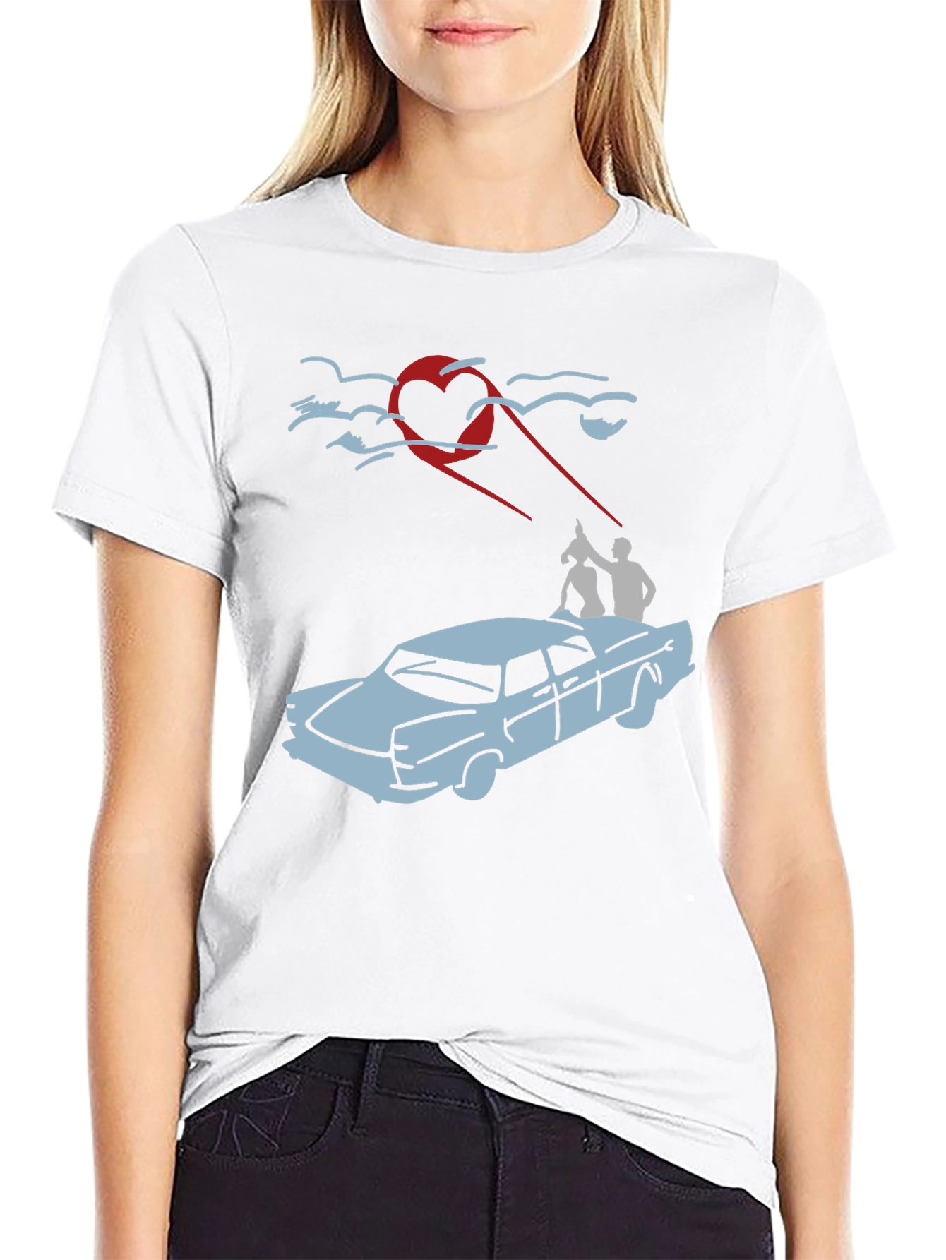 Heart-Beam Car Ride T-Shirt