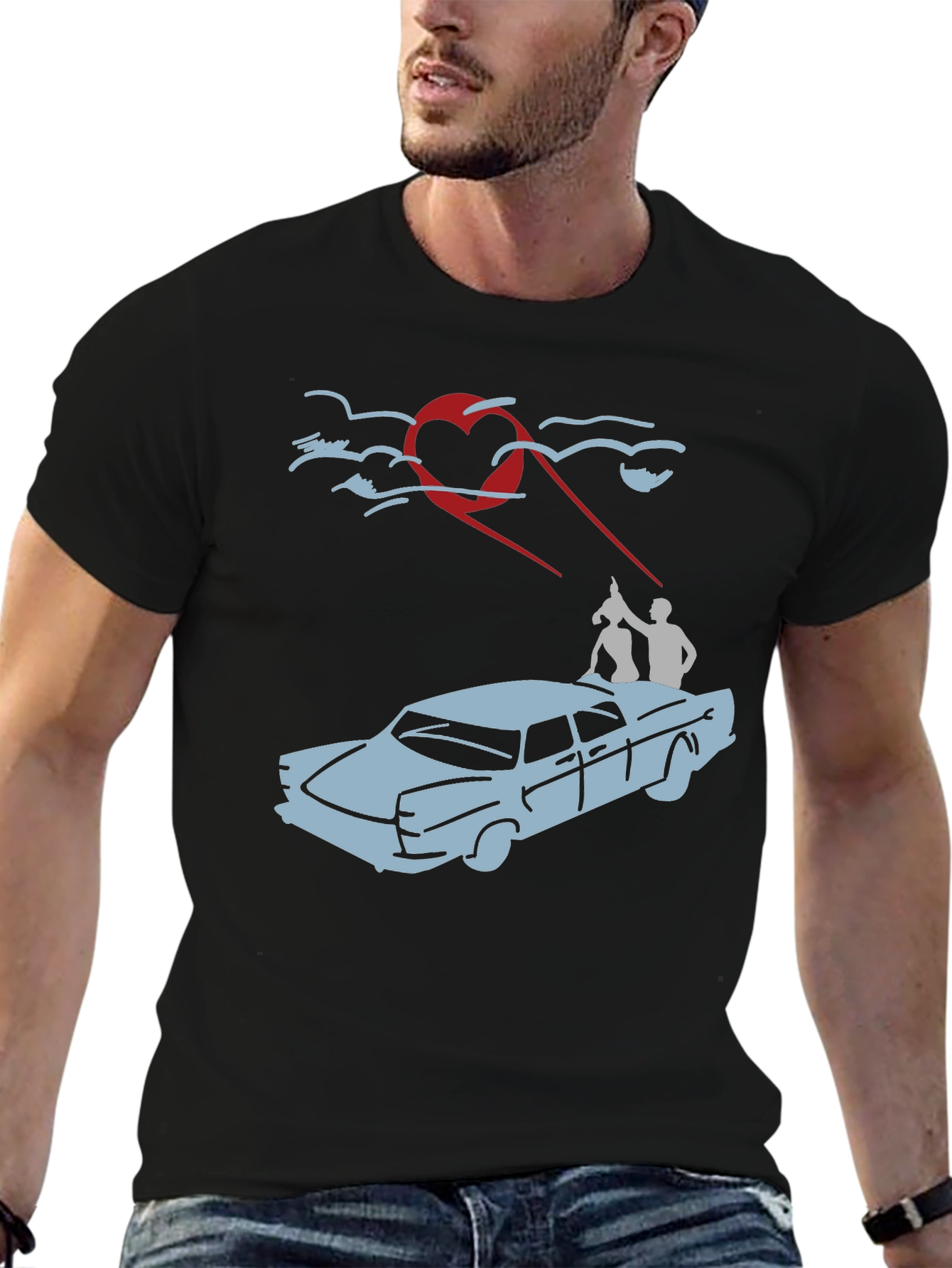 Heart-Beam Car Ride T-Shirt