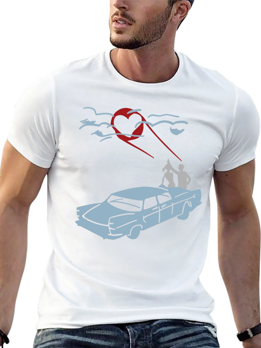 Heart-Beam Car Ride T-Shirt
