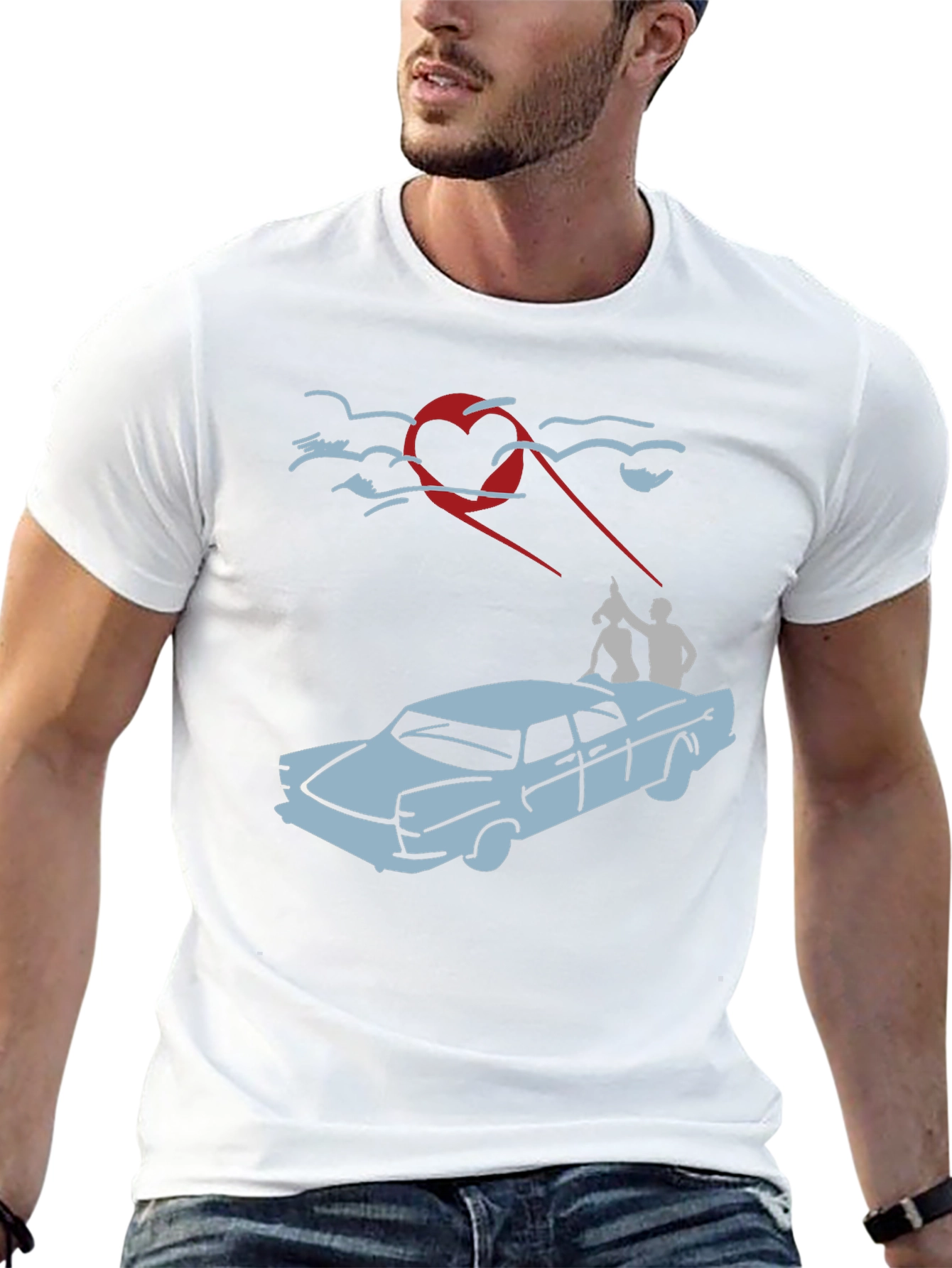 Heart-Beam Car Ride T-Shirt