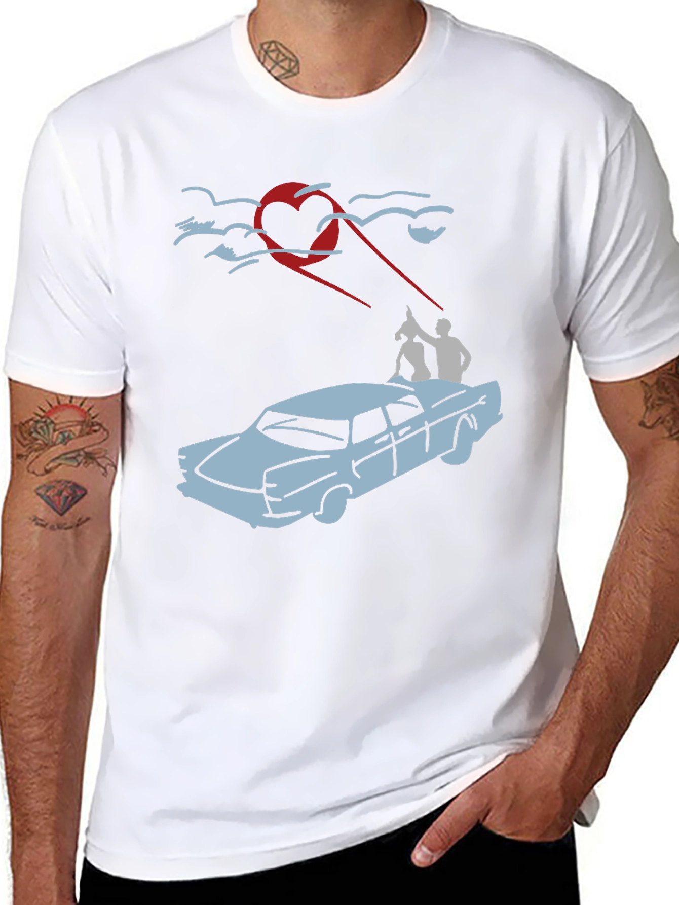 Heart-Beam Car Ride T-Shirt