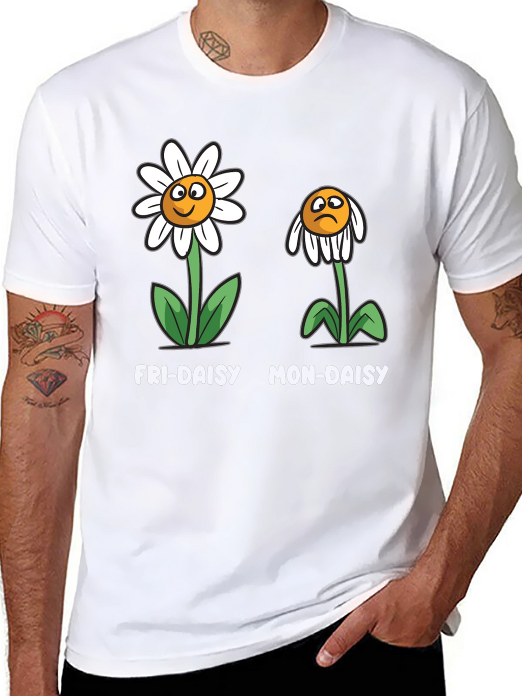 Fri-Daisy Mon-Daisy Graphic T-Shirt