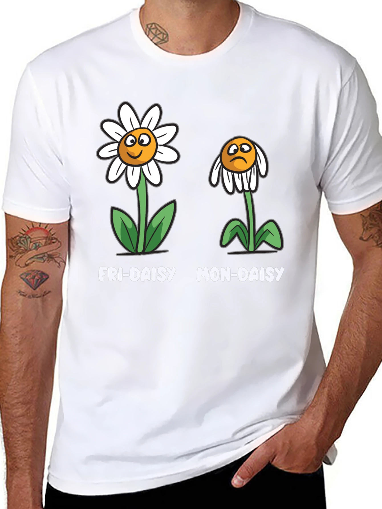 Fri-Daisy Mon-Daisy Graphic T-Shirt