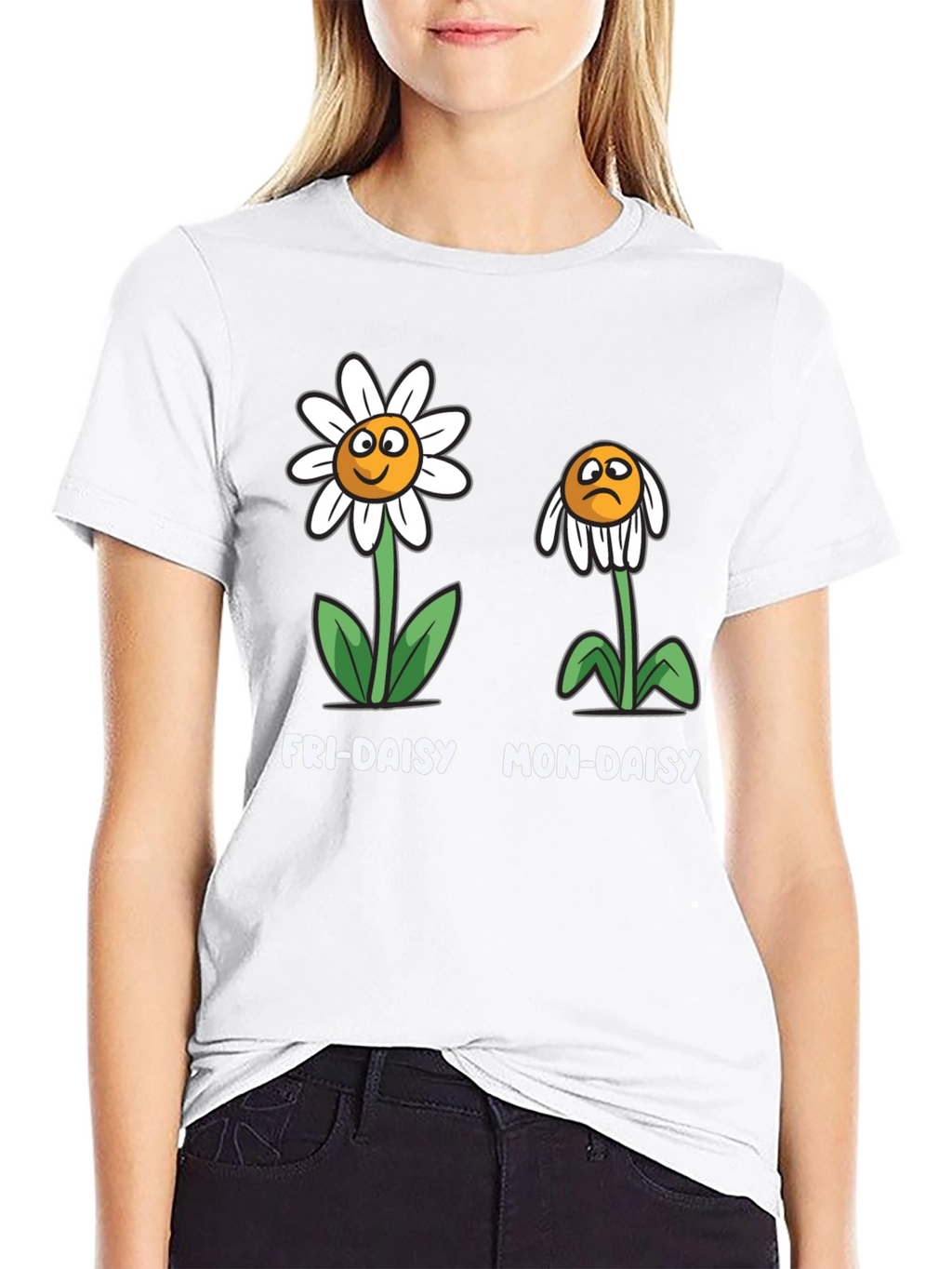 Fri-Daisy Mon-Daisy Graphic T-Shirt