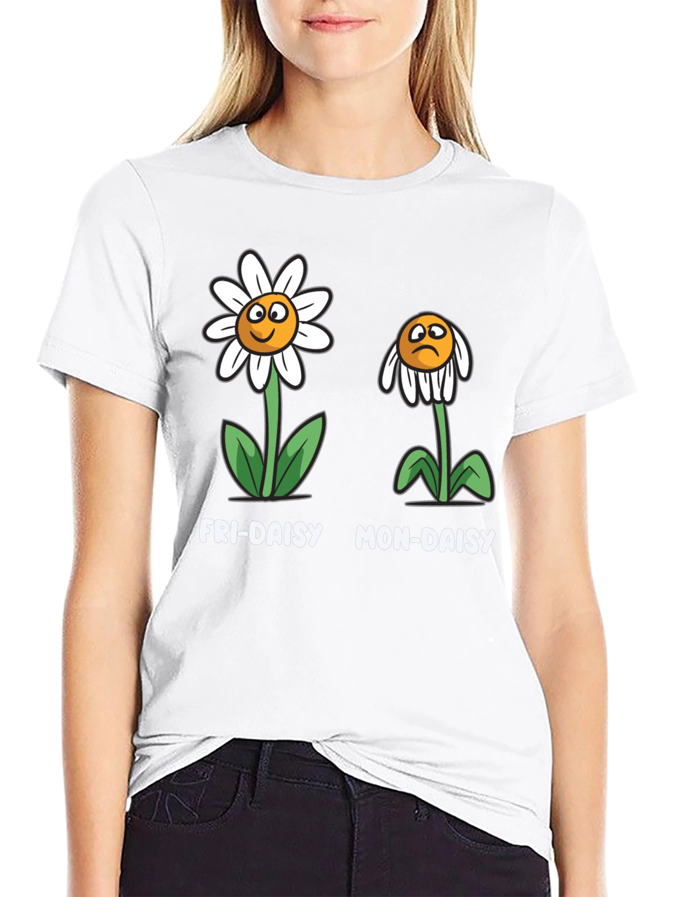 Fri-Daisy Mon-Daisy Graphic T-Shirt