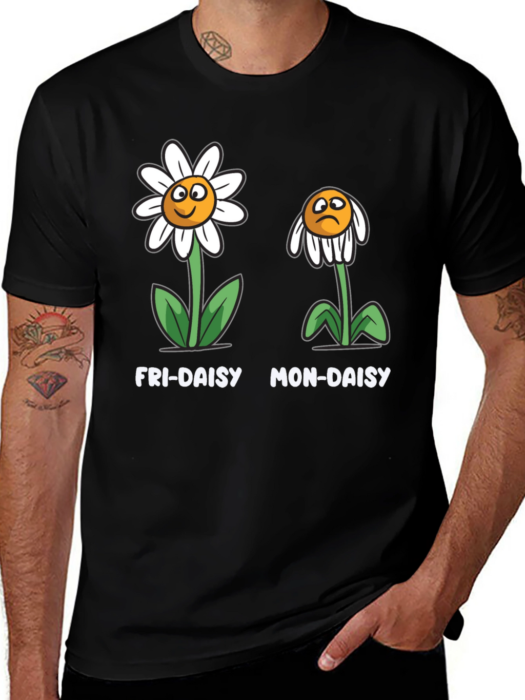 Fri-Daisy Mon-Daisy Graphic T-Shirt