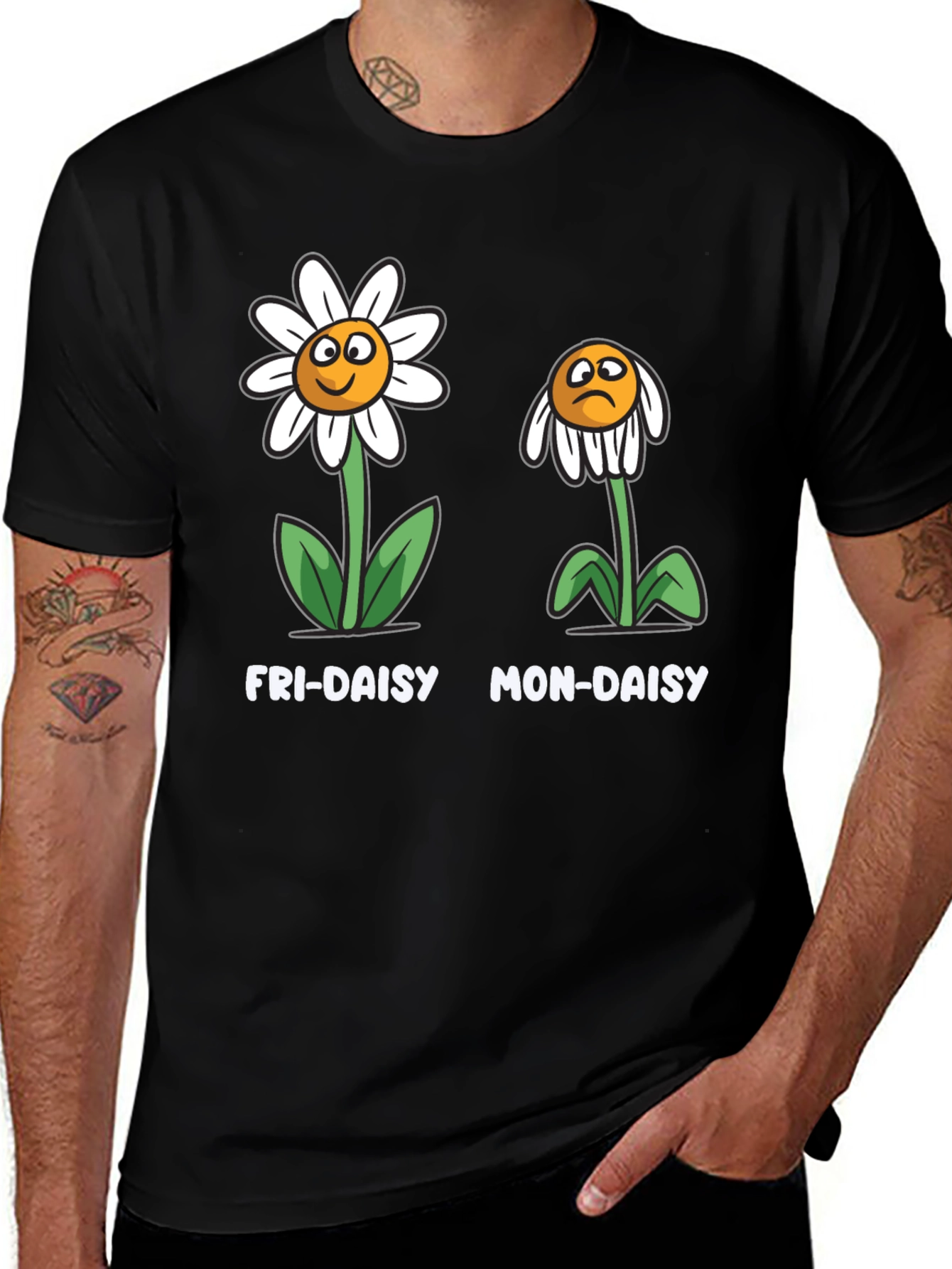 Fri-Daisy Mon-Daisy Graphic T-Shirt
