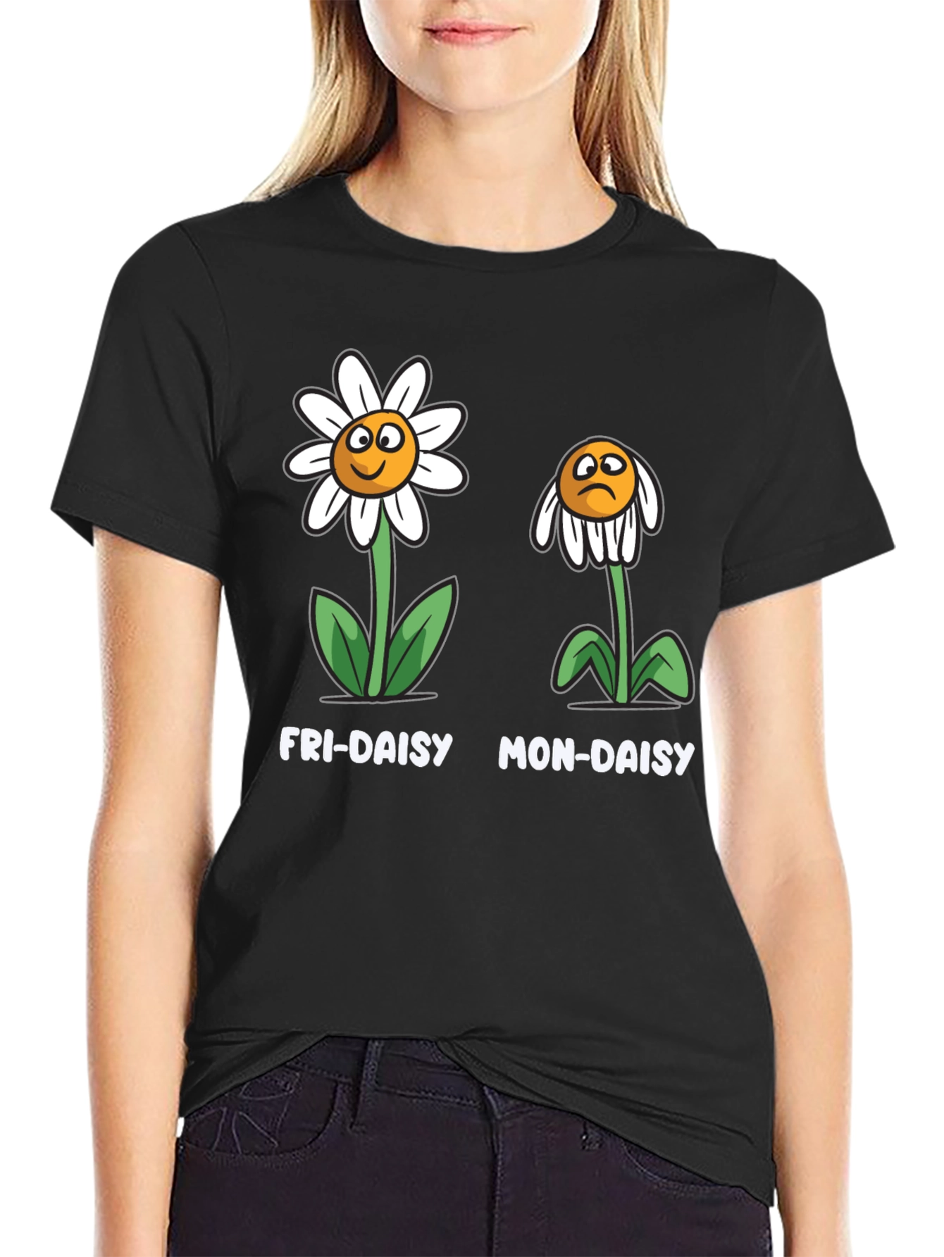 Fri-Daisy Mon-Daisy Graphic T-Shirt