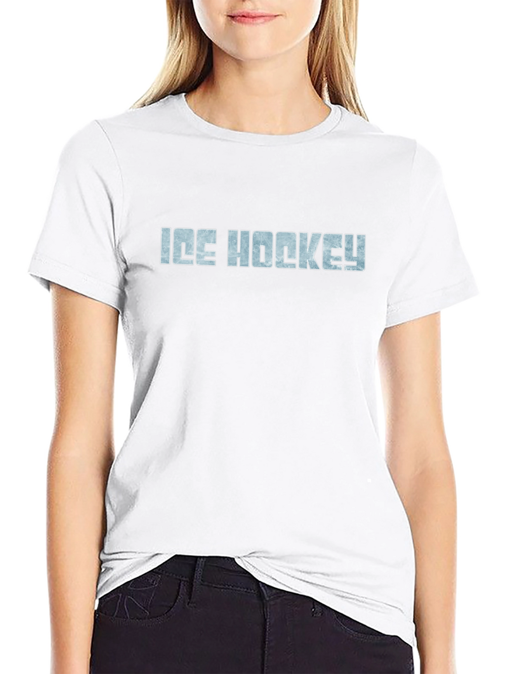 Ice Hockey Graphic T-Shirt - Black