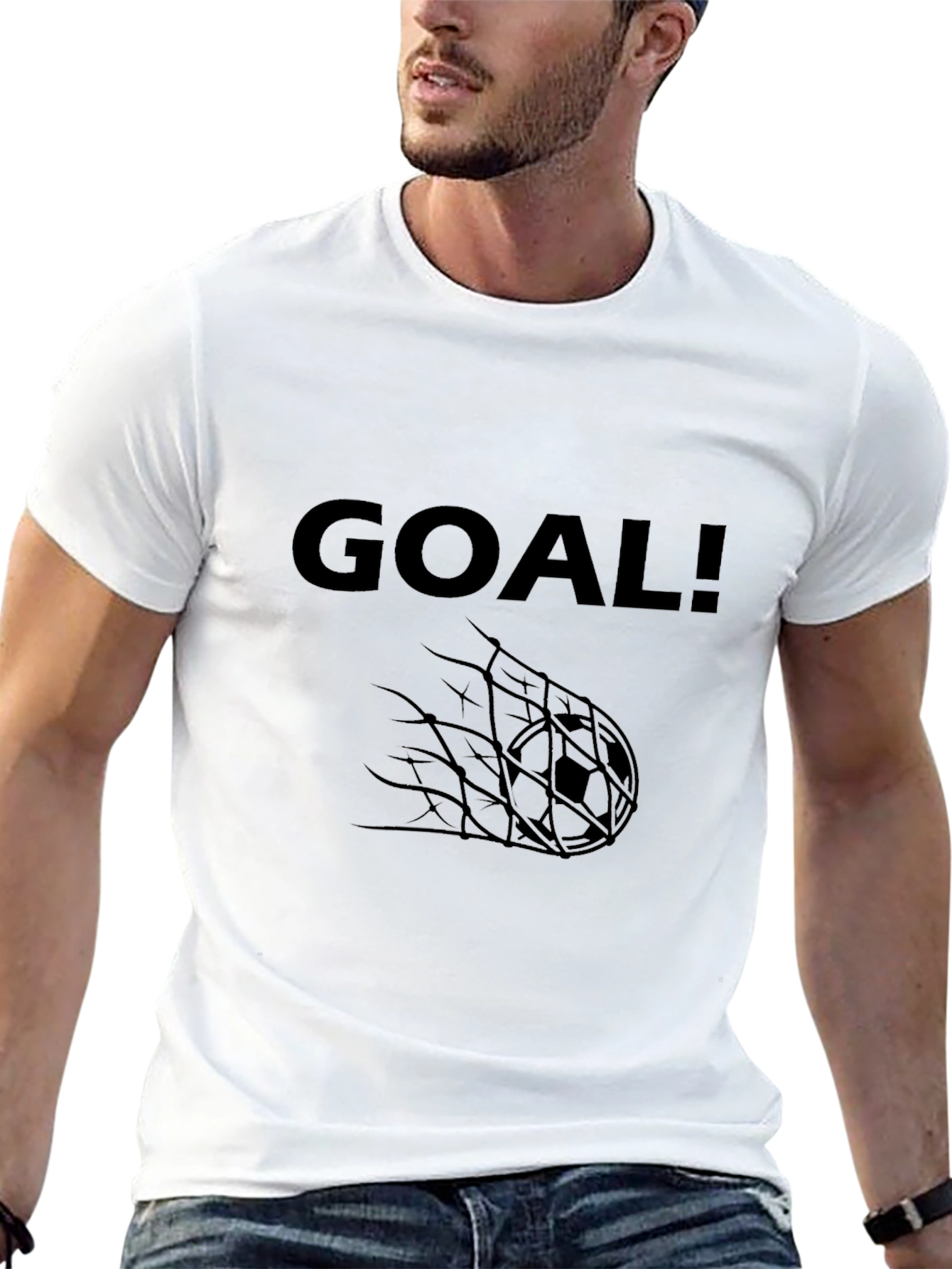 Goal! Graphic Tee - Black Cotton T-Shirt