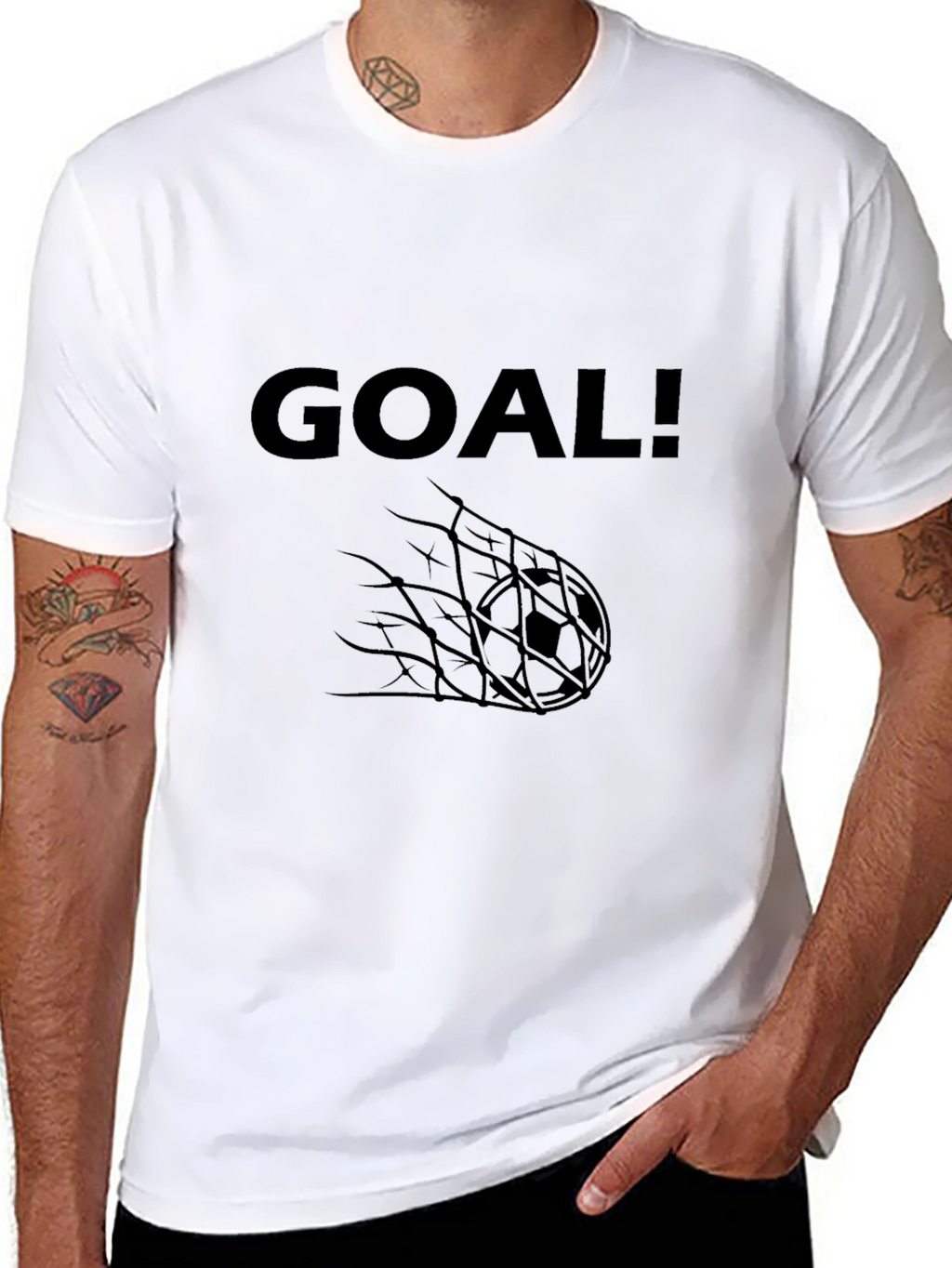 Goal! Graphic Tee - Black Cotton T-Shirt