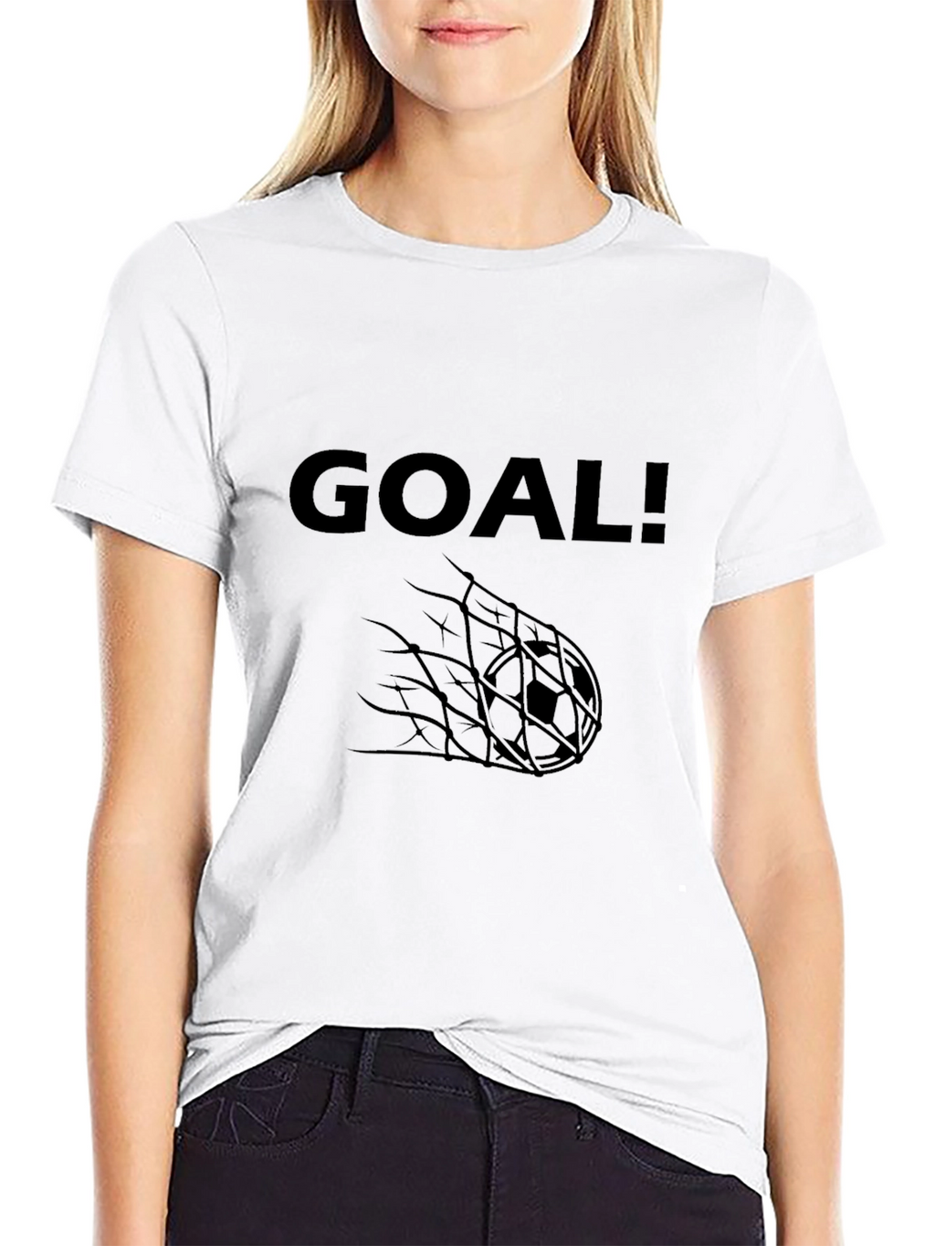 Goal! Graphic Tee - Black Cotton T-Shirt