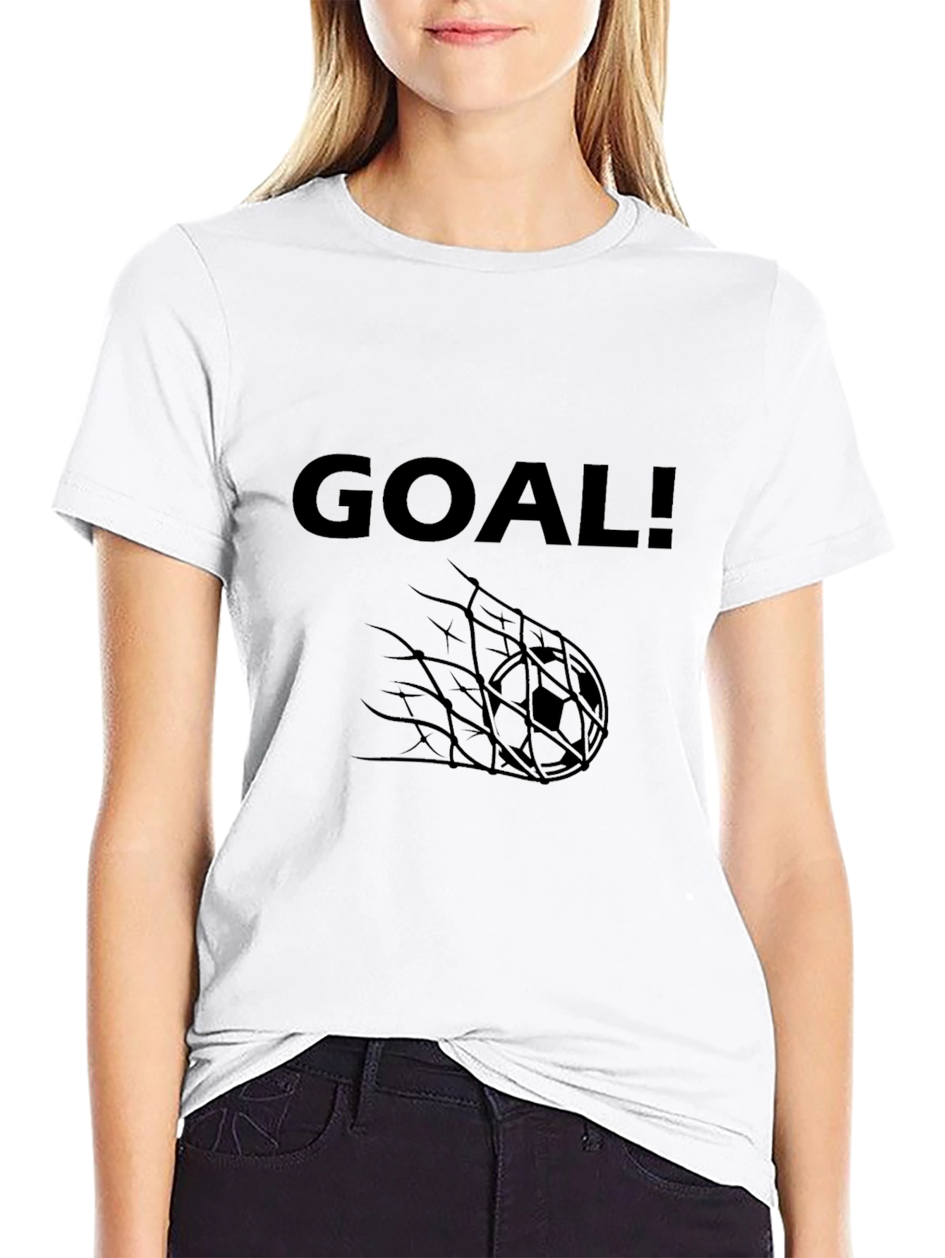 Goal! Graphic Tee - Black Cotton T-Shirt