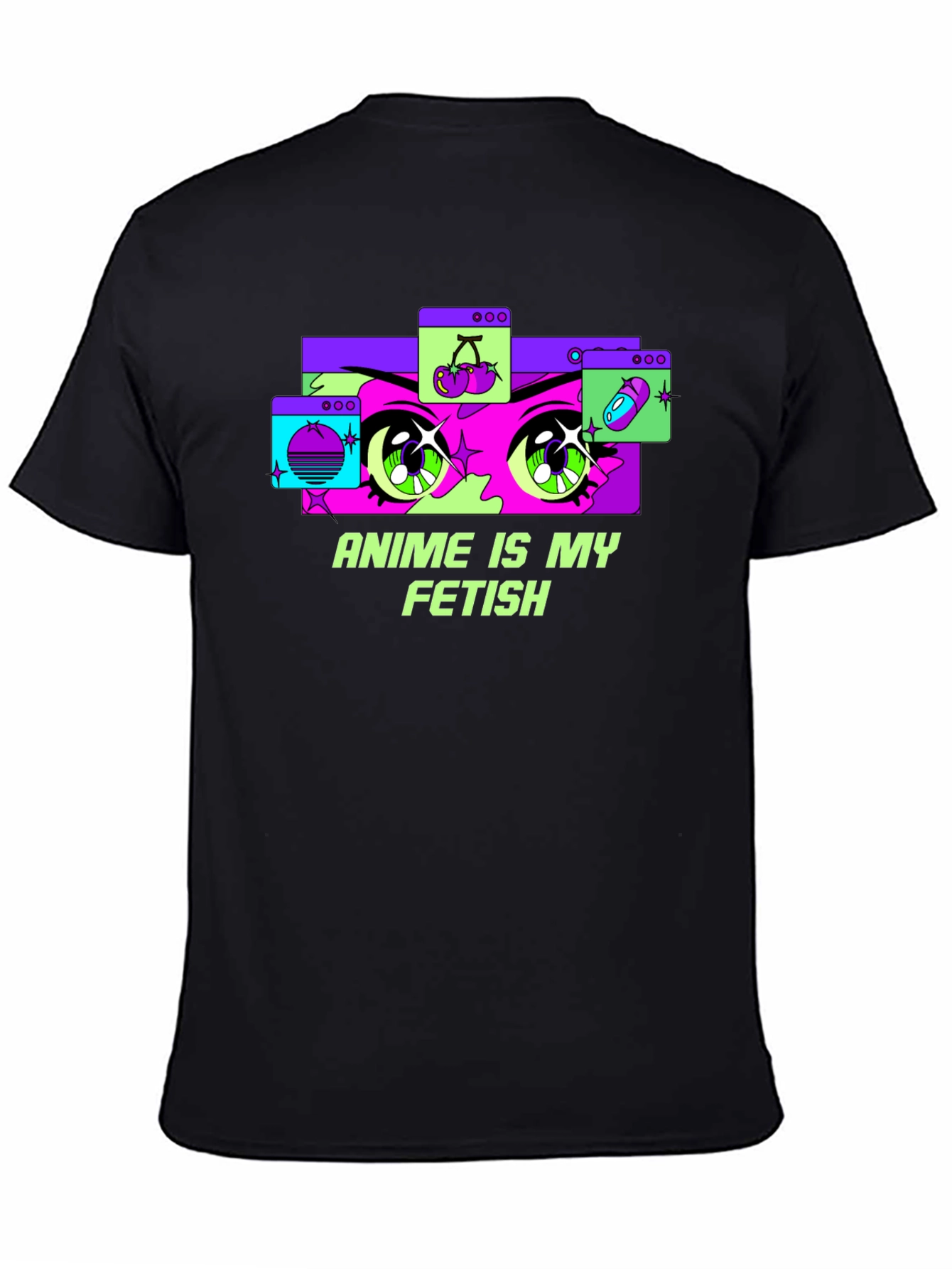Anime Is My Fetish Graphic Tee - Black