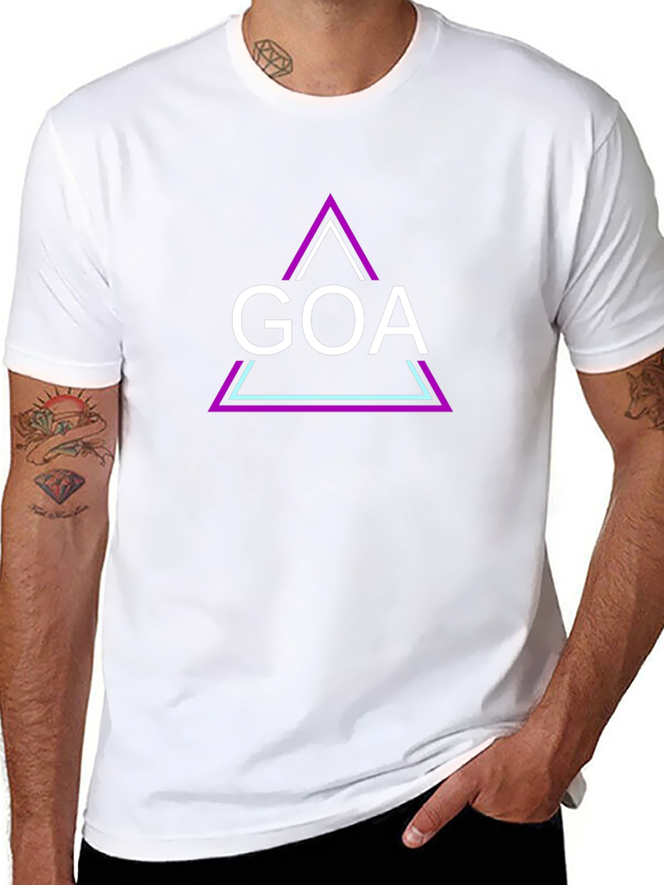 Goa Graphic Tee - Modern Triangle Design