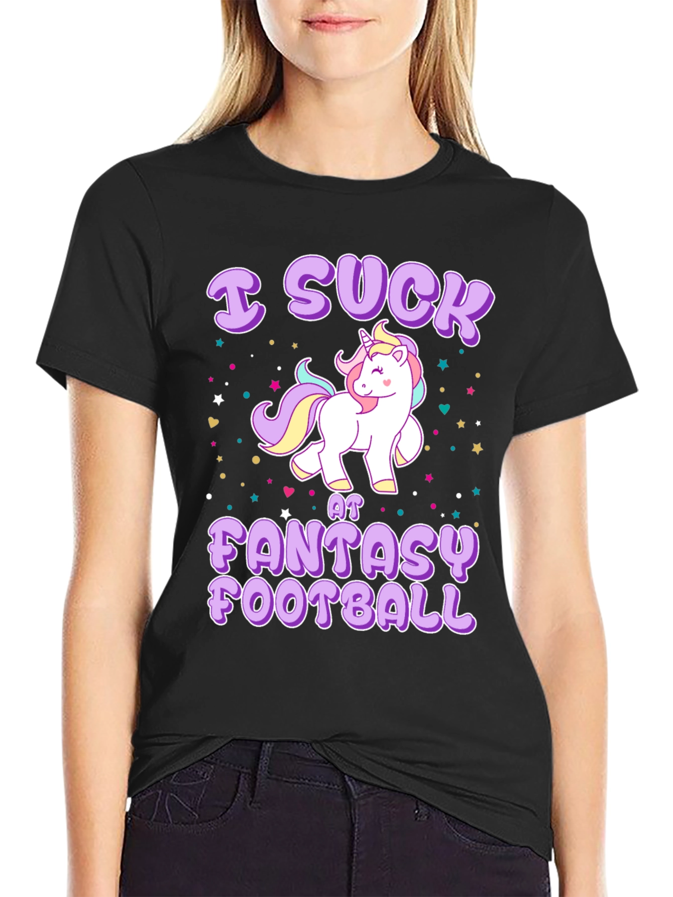 I Suck At Fantasy Football Unicorn T-Shirt