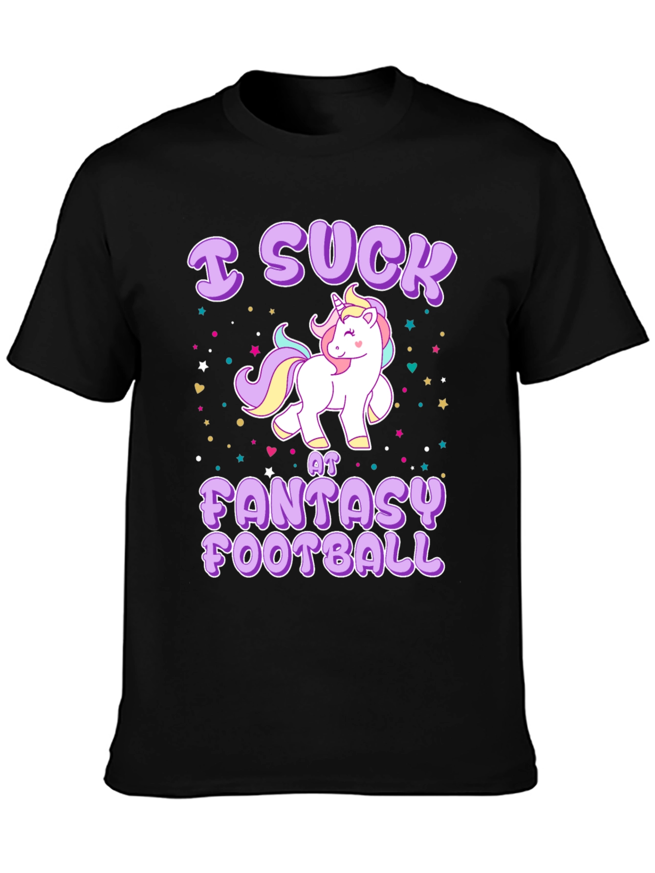 I Suck At Fantasy Football Unicorn T-Shirt