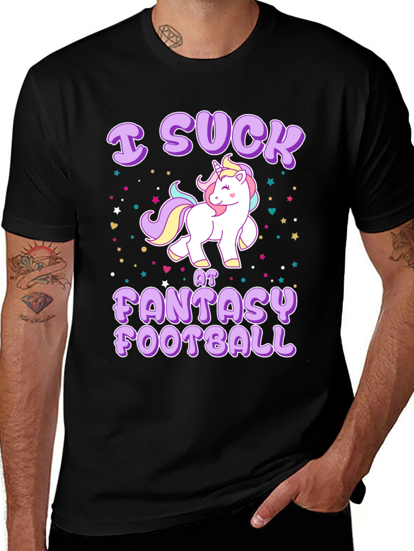 I Suck At Fantasy Football Unicorn T-Shirt