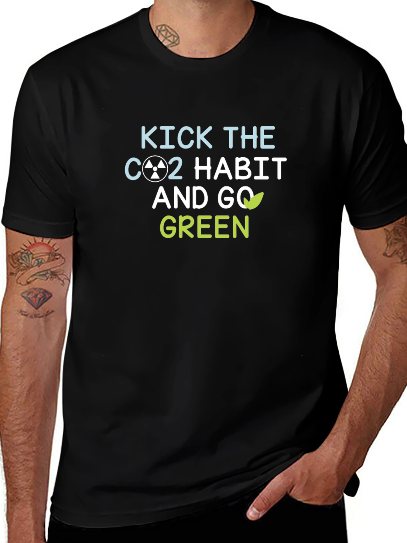 Kick the CO2 Habit & Go Green T-Shirt