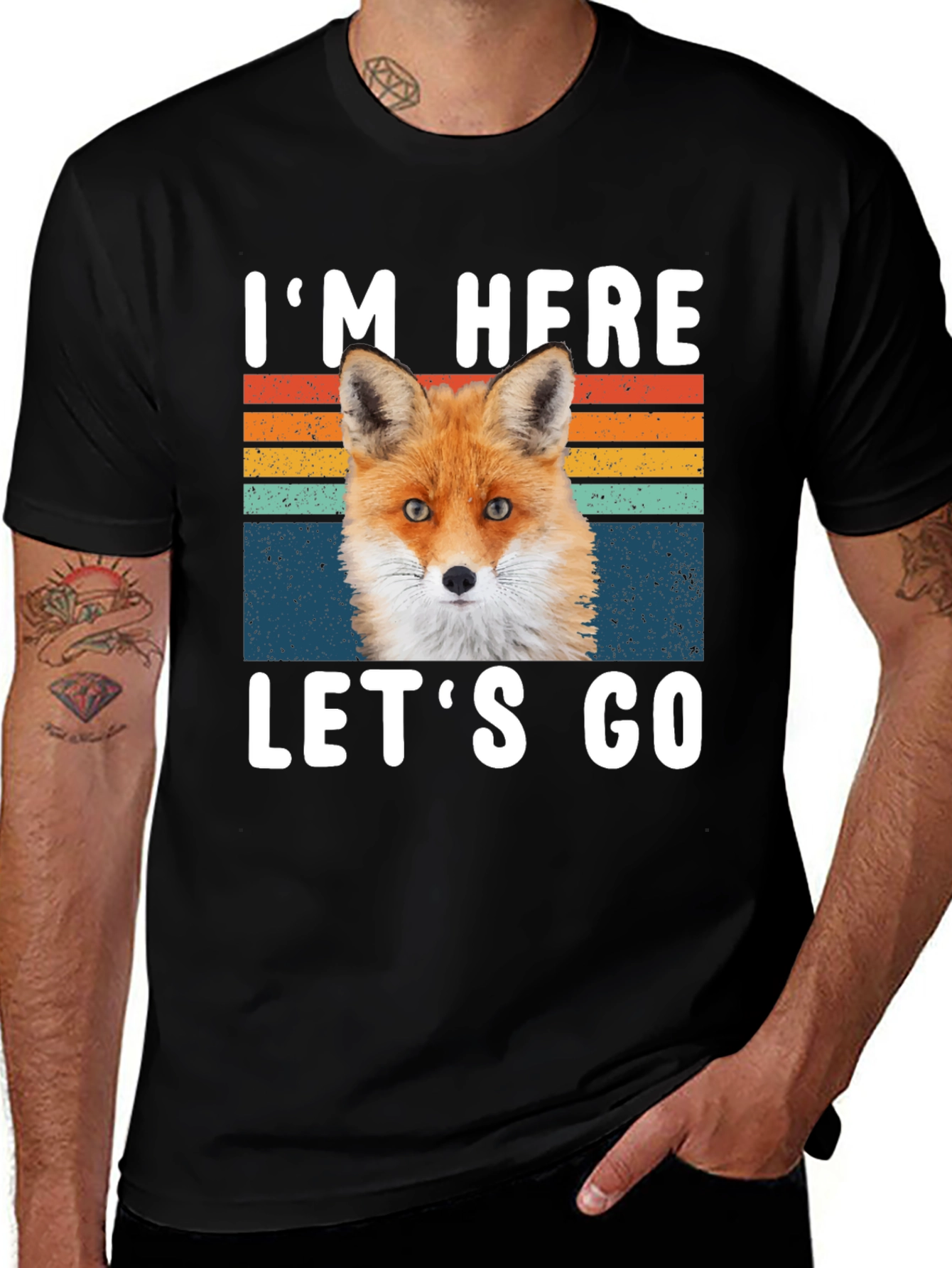 Im Here Lets Go Fox Graphic T-Shirt