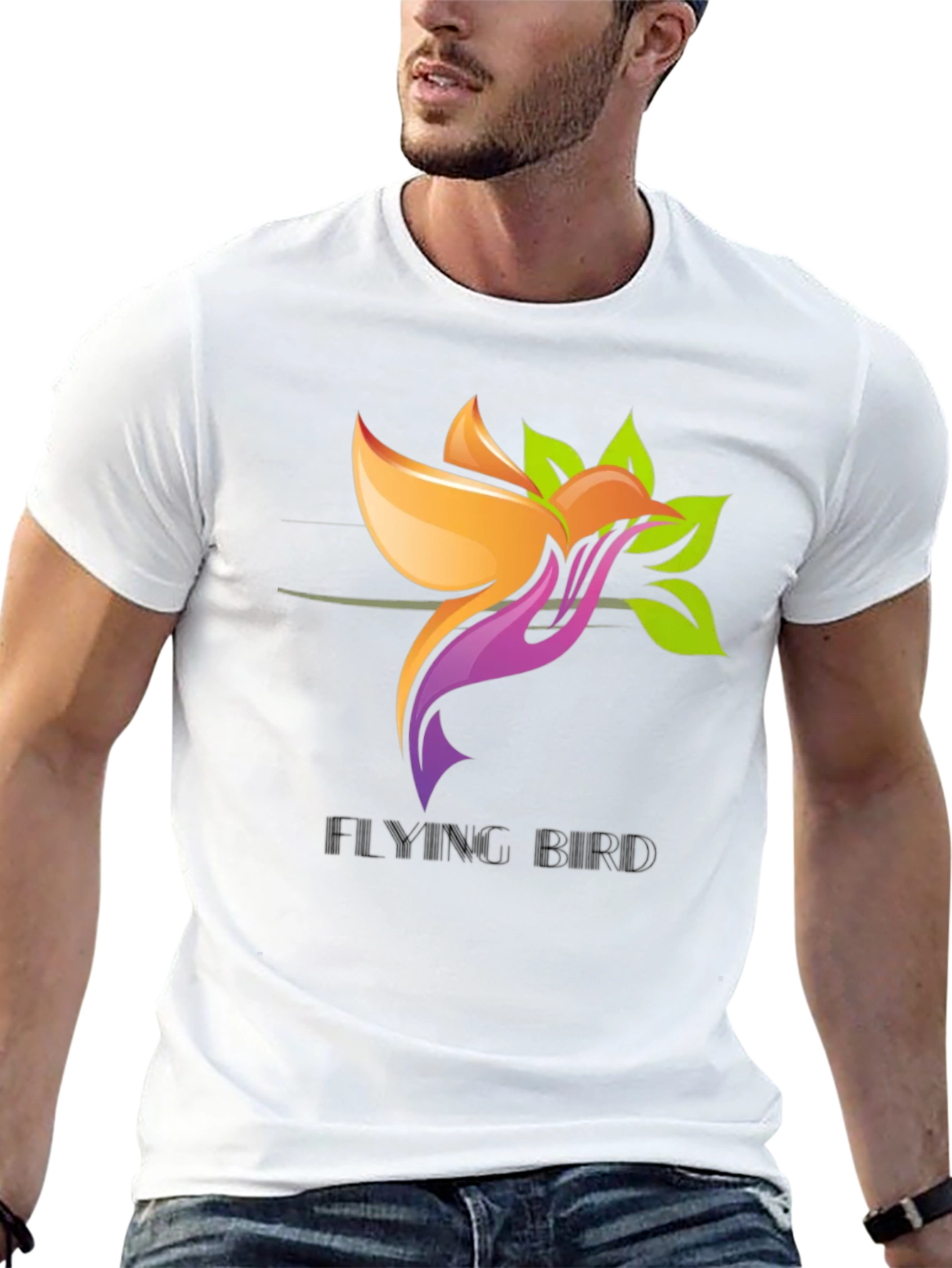 Flying Bird Graphic T-Shirt - Modern Design