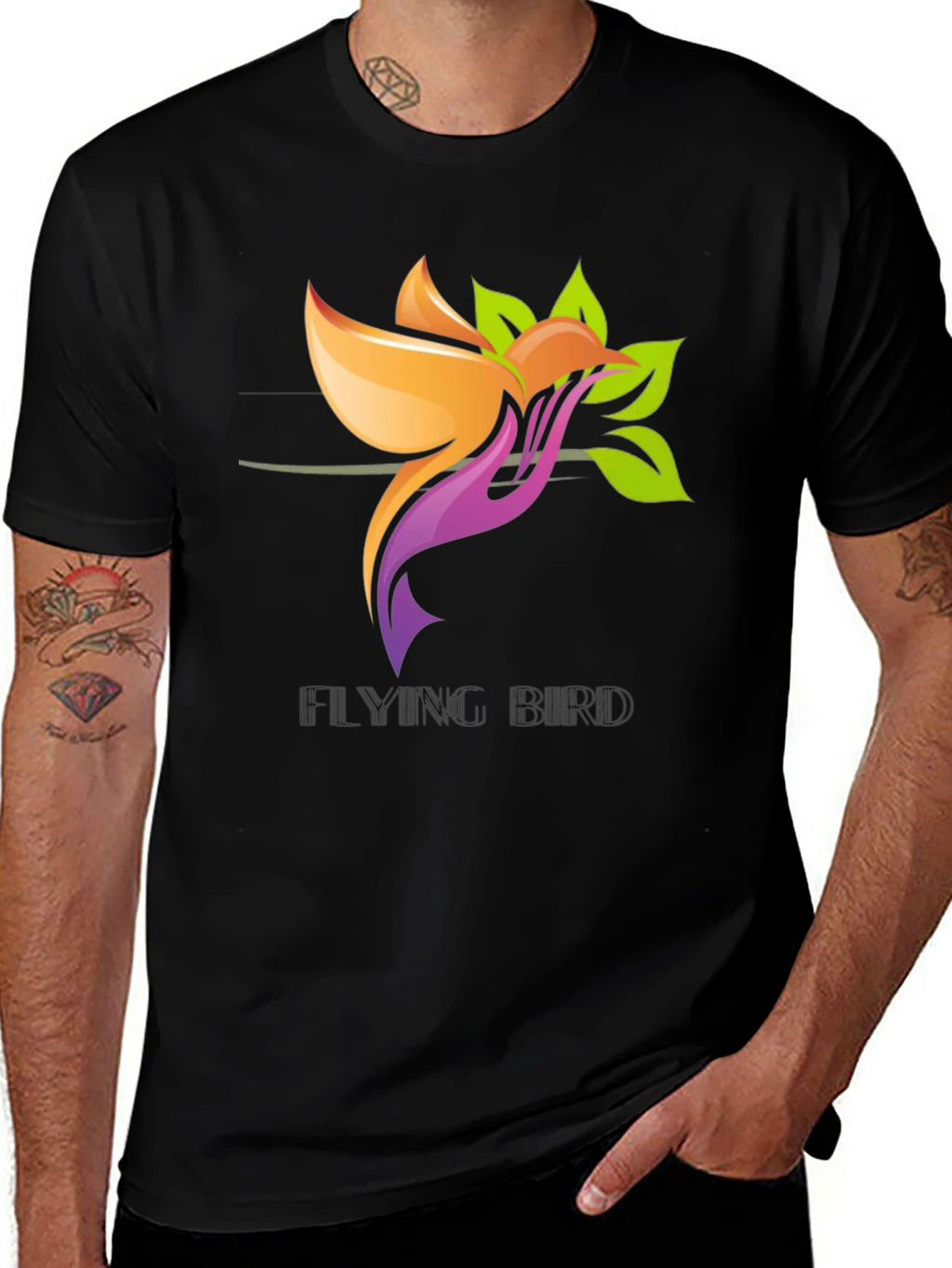Flying Bird Graphic T-Shirt - Modern Design