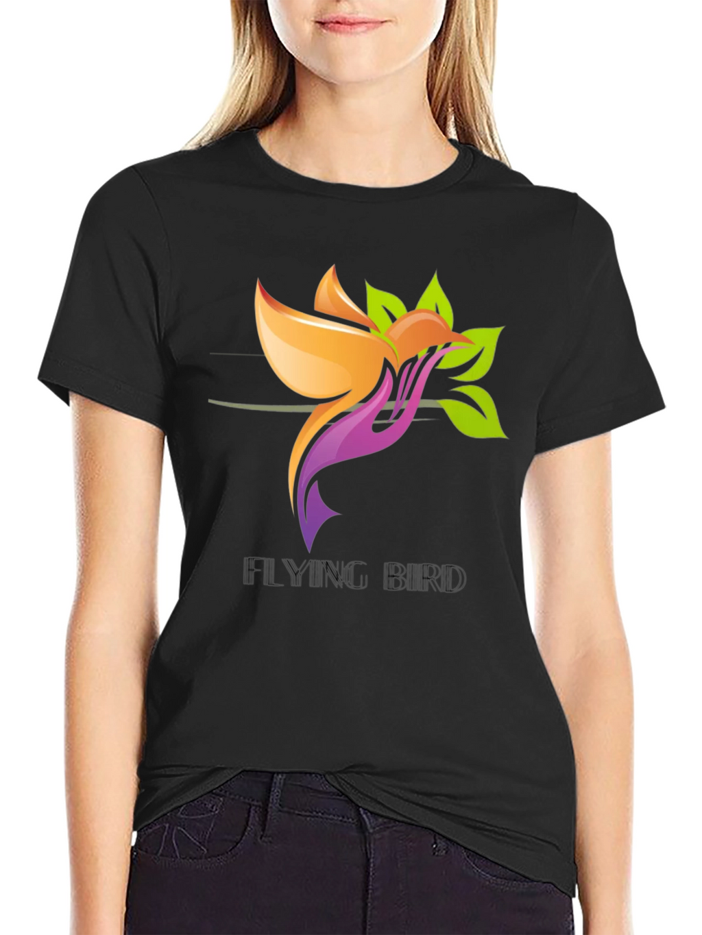 Flying Bird Graphic T-Shirt - Modern Design