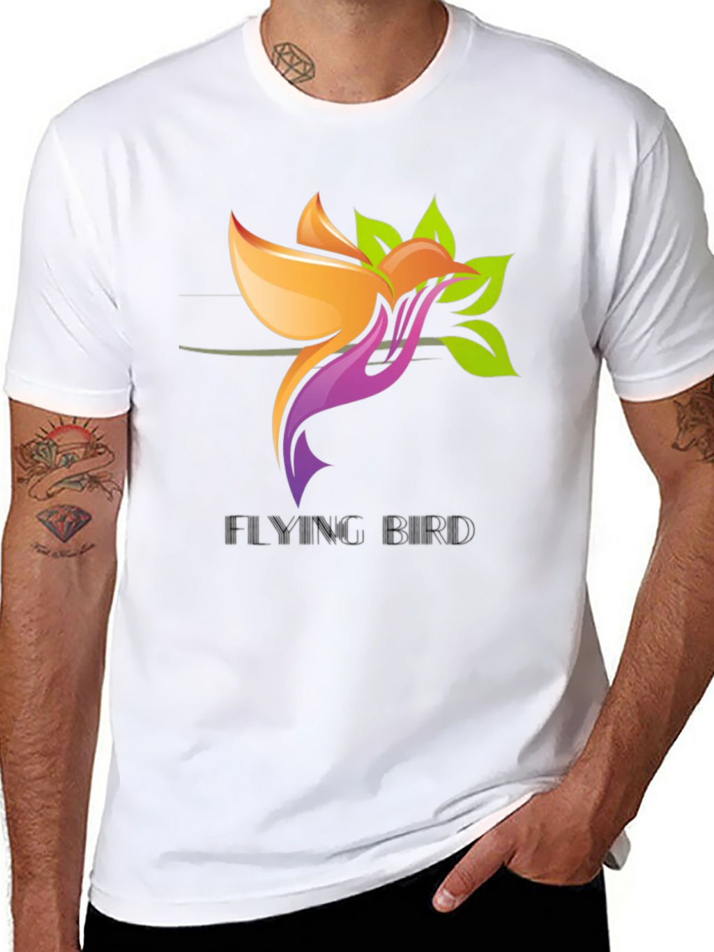 Flying Bird Graphic T-Shirt - Modern Design