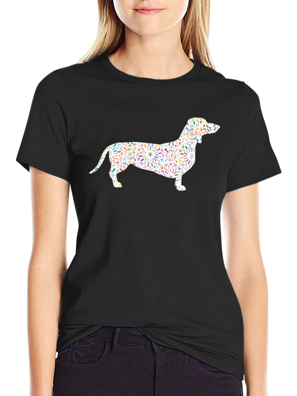 Dachshund Mandala Graphic T-Shirt