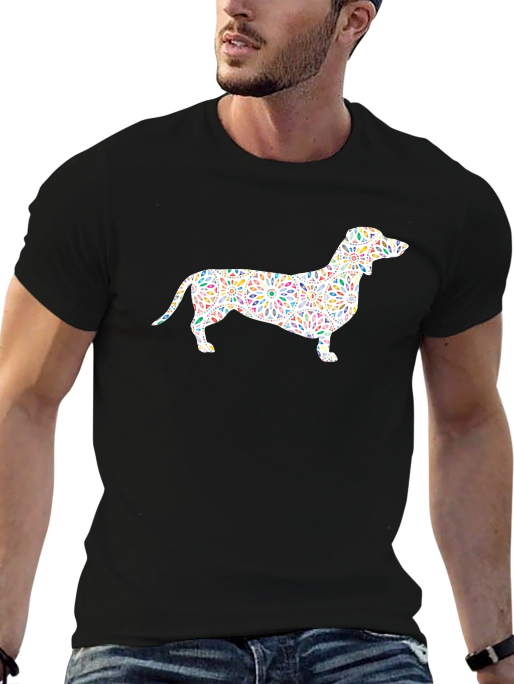 Dachshund Mandala Graphic T-Shirt