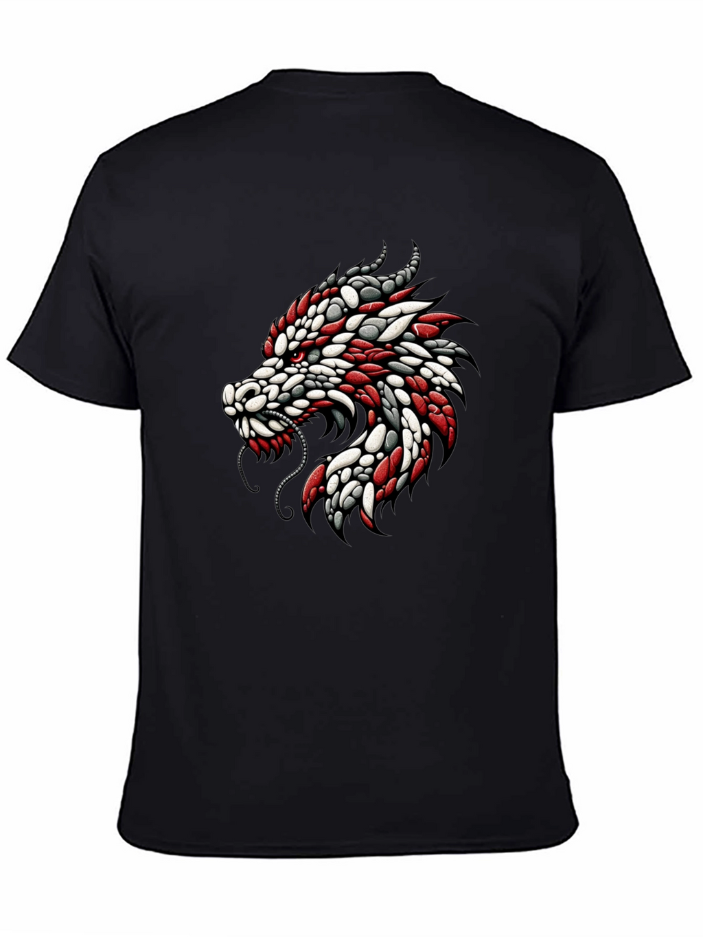 Dragon Graphic Print Crew Neck T-Shirt