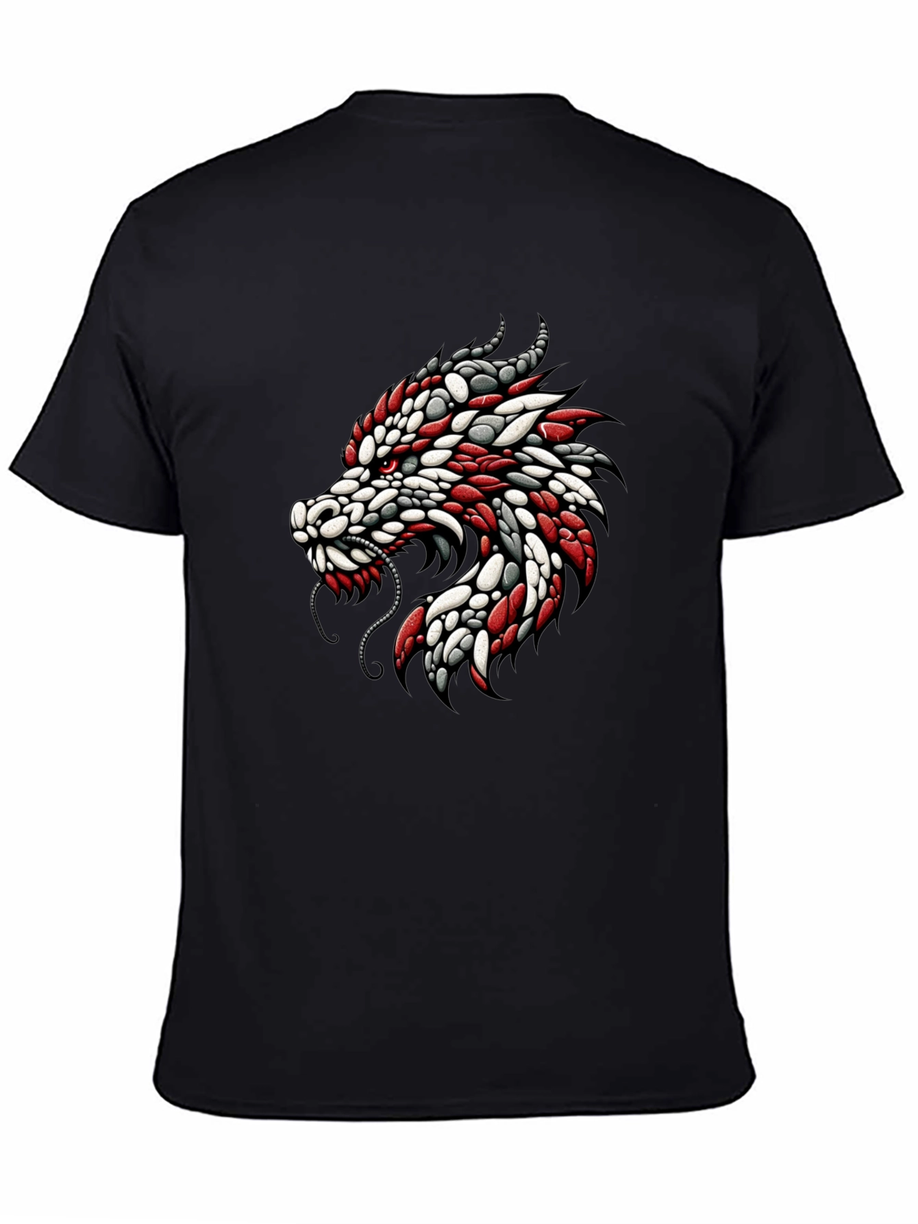Dragon Graphic Print Crew Neck T-Shirt
