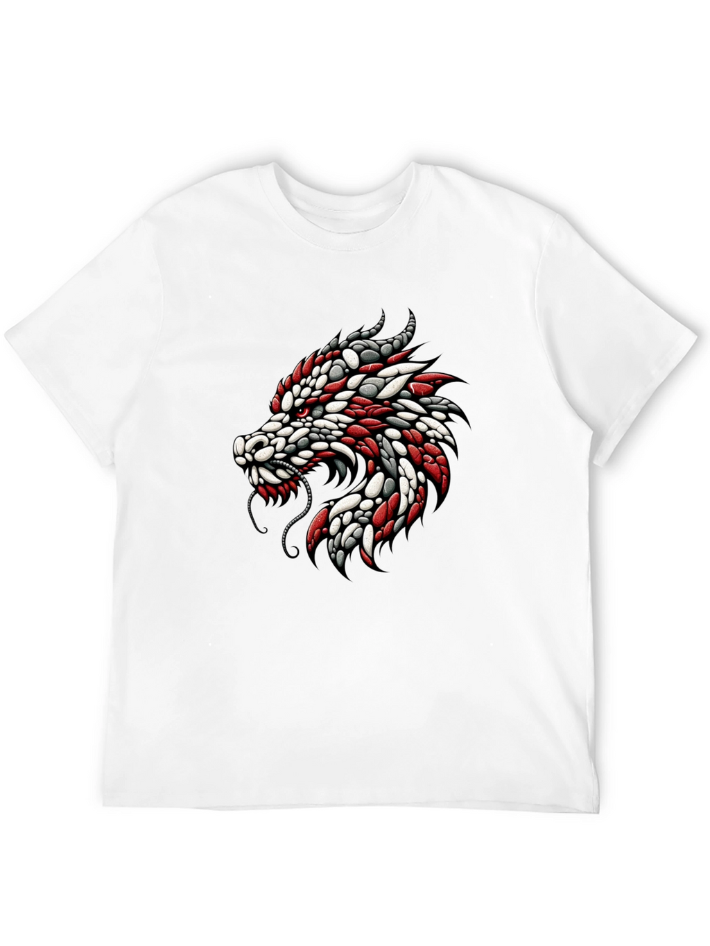 Dragon Graphic Print Crew Neck T-Shirt