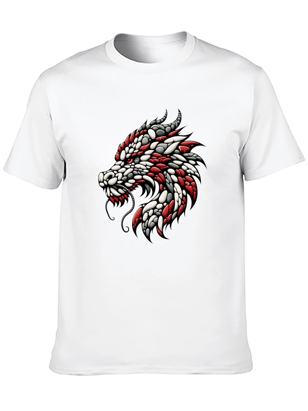 Dragon Graphic Print Crew Neck T-Shirt