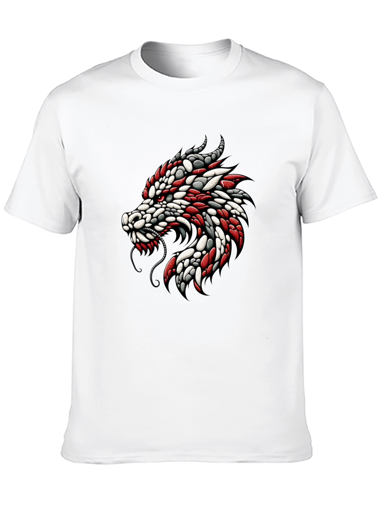 Dragon Graphic Print Crew Neck T-Shirt