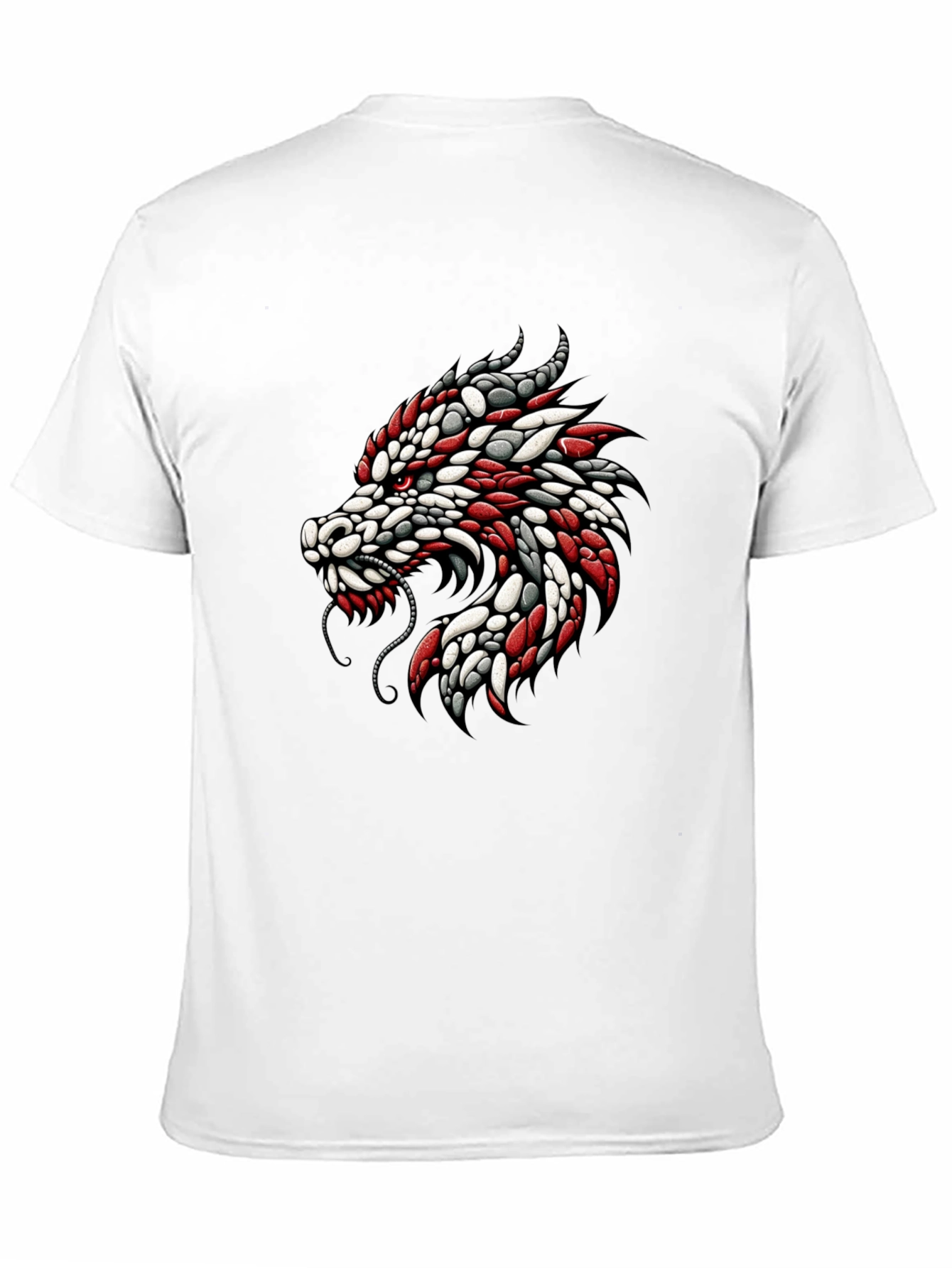 Dragon Graphic Print Crew Neck T-Shirt
