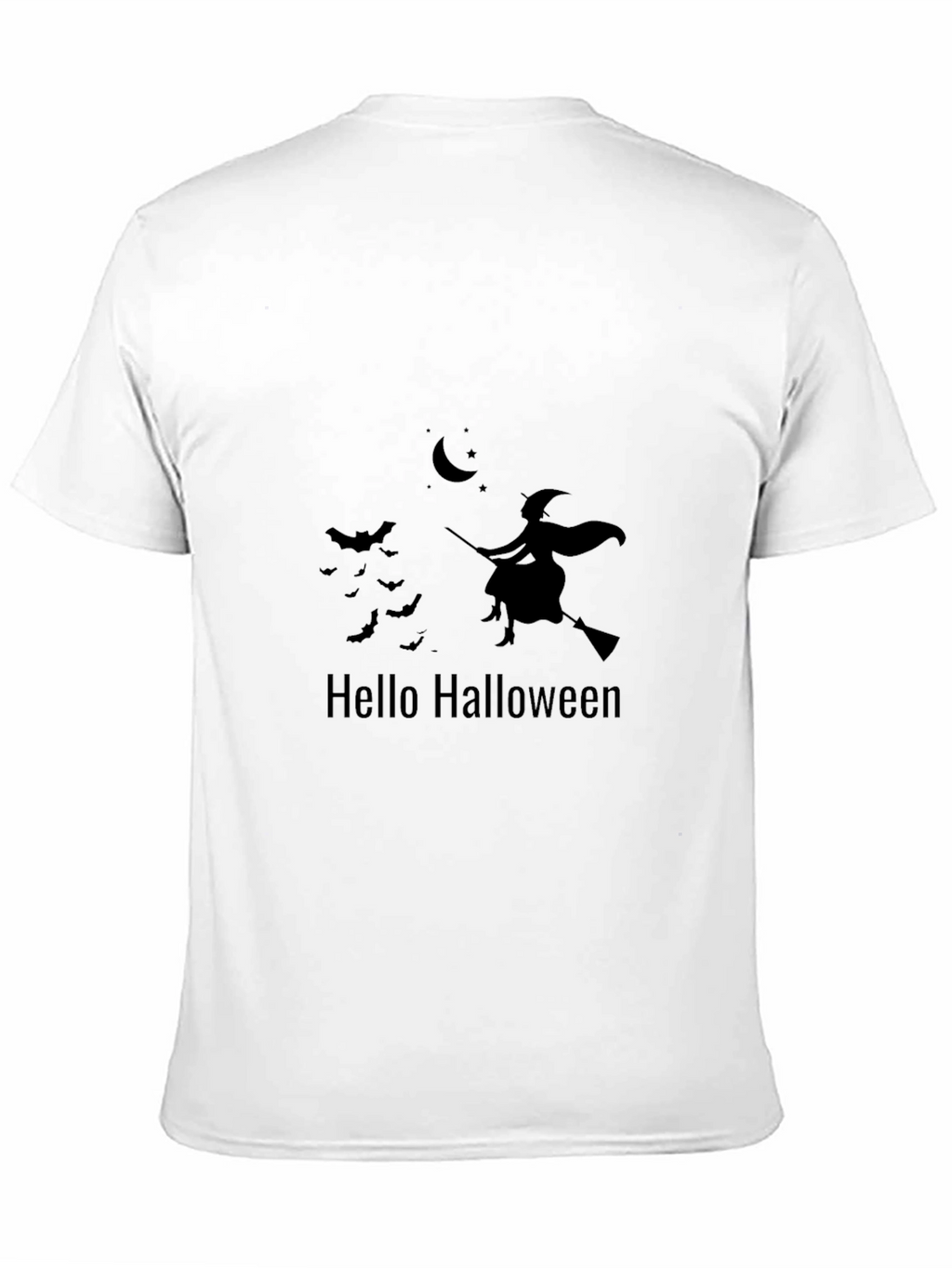 Halloween Witch Graphic T-Shirt - Black