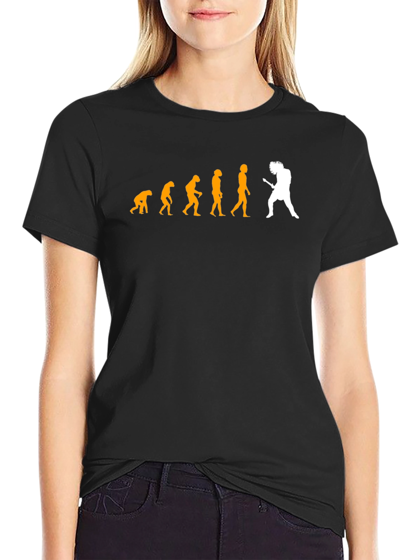 Evolution of Rock T-Shirt - Black Cotton Blend