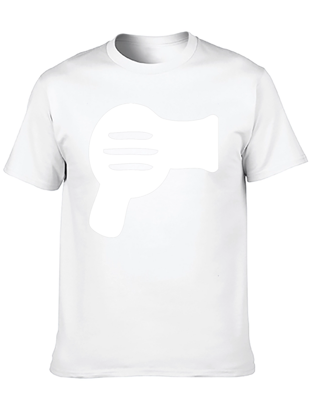 Black T-Shirt with White Hair Dryer Graphic