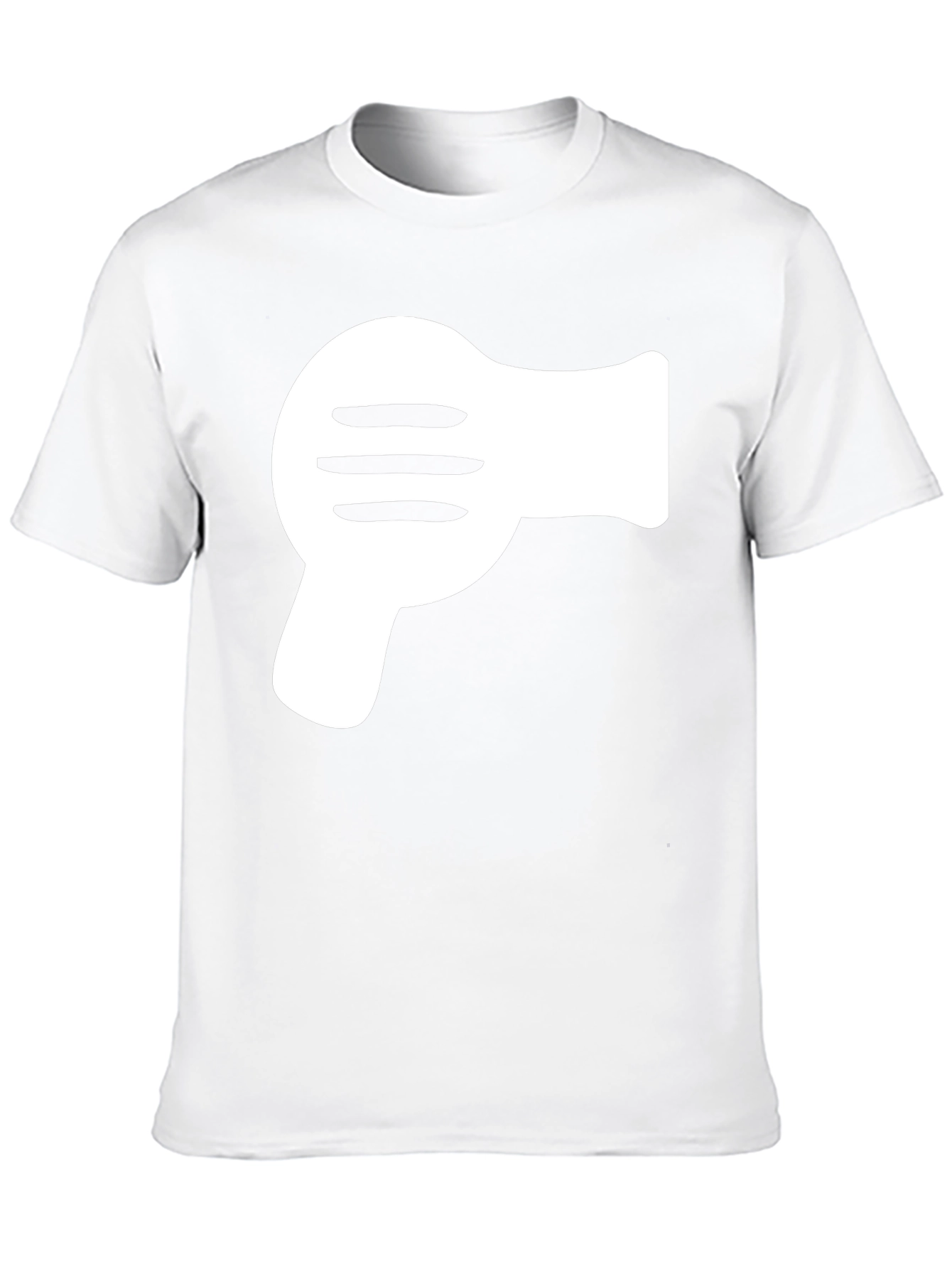 Black T-Shirt with White Hair Dryer Graphic