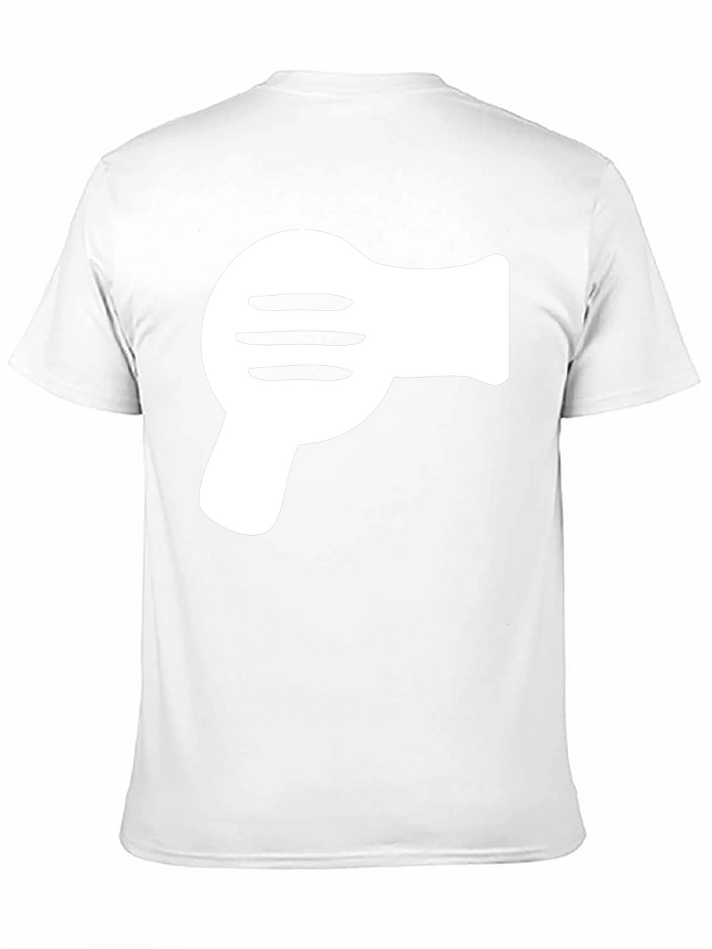 Black T-Shirt with White Hair Dryer Graphic
