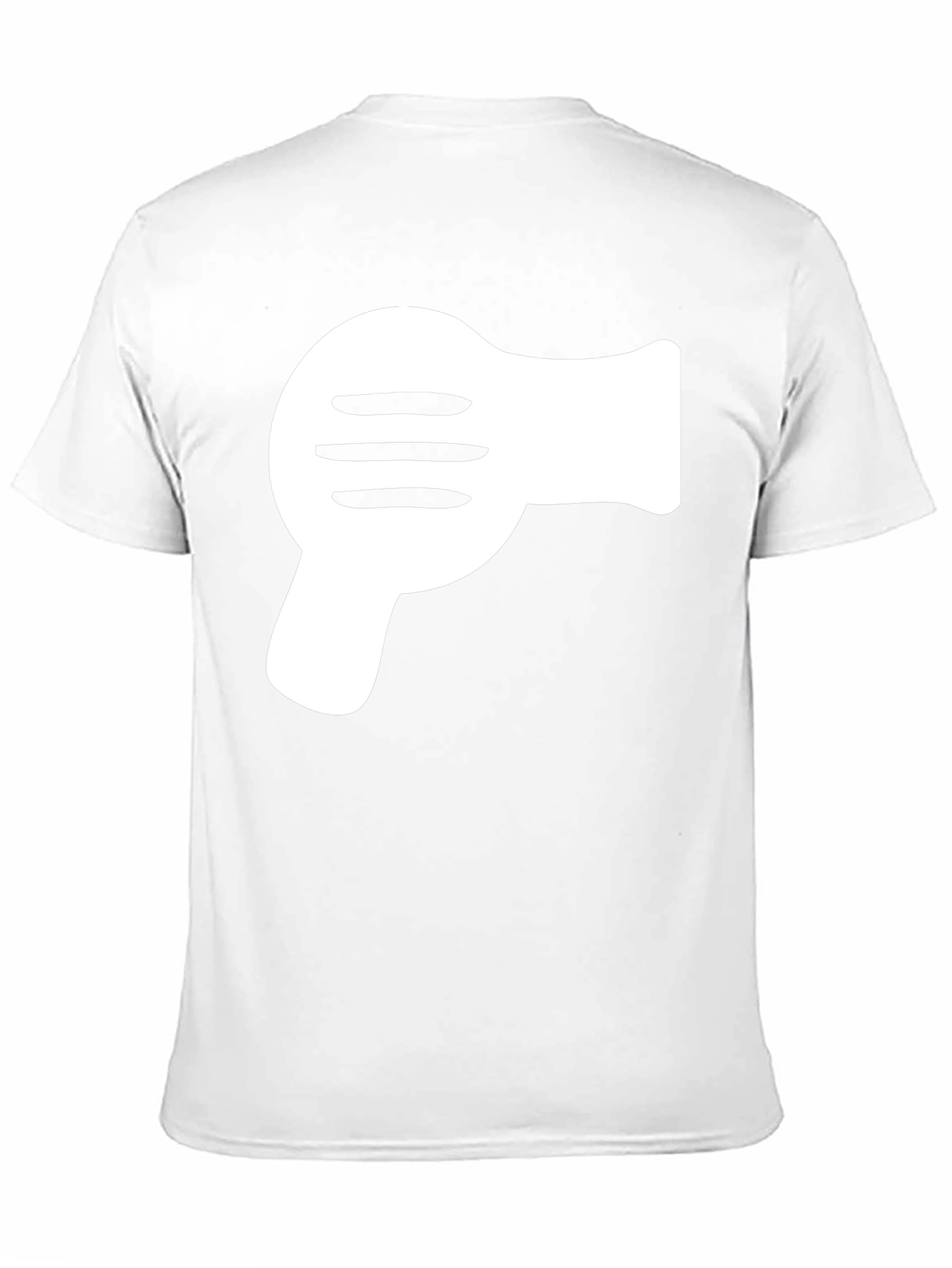 Black T-Shirt with White Hair Dryer Graphic