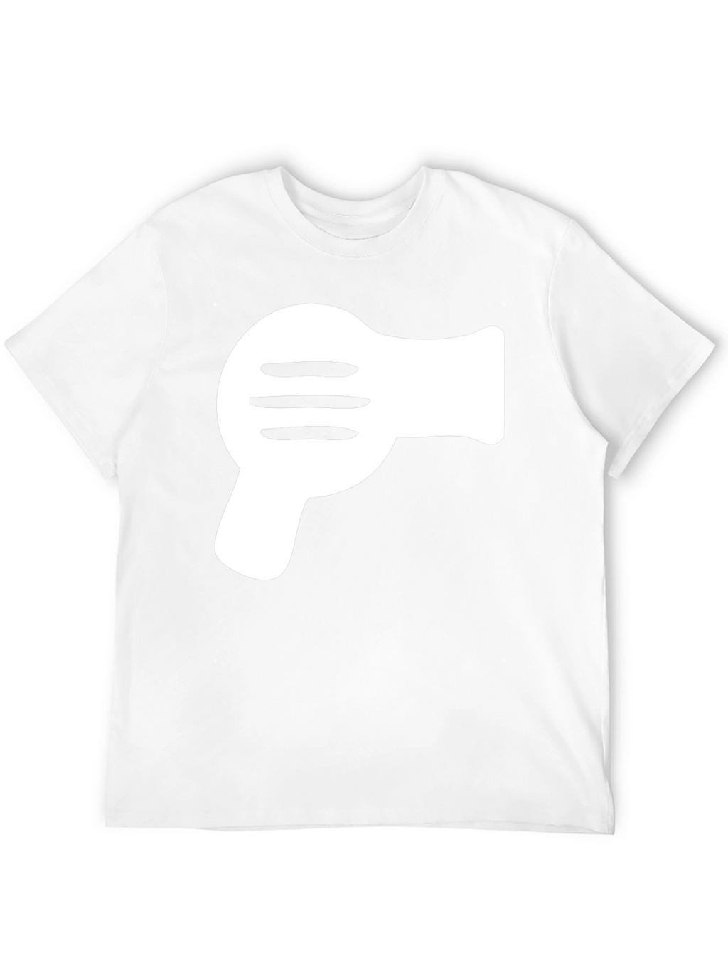 Black T-Shirt with White Hair Dryer Graphic