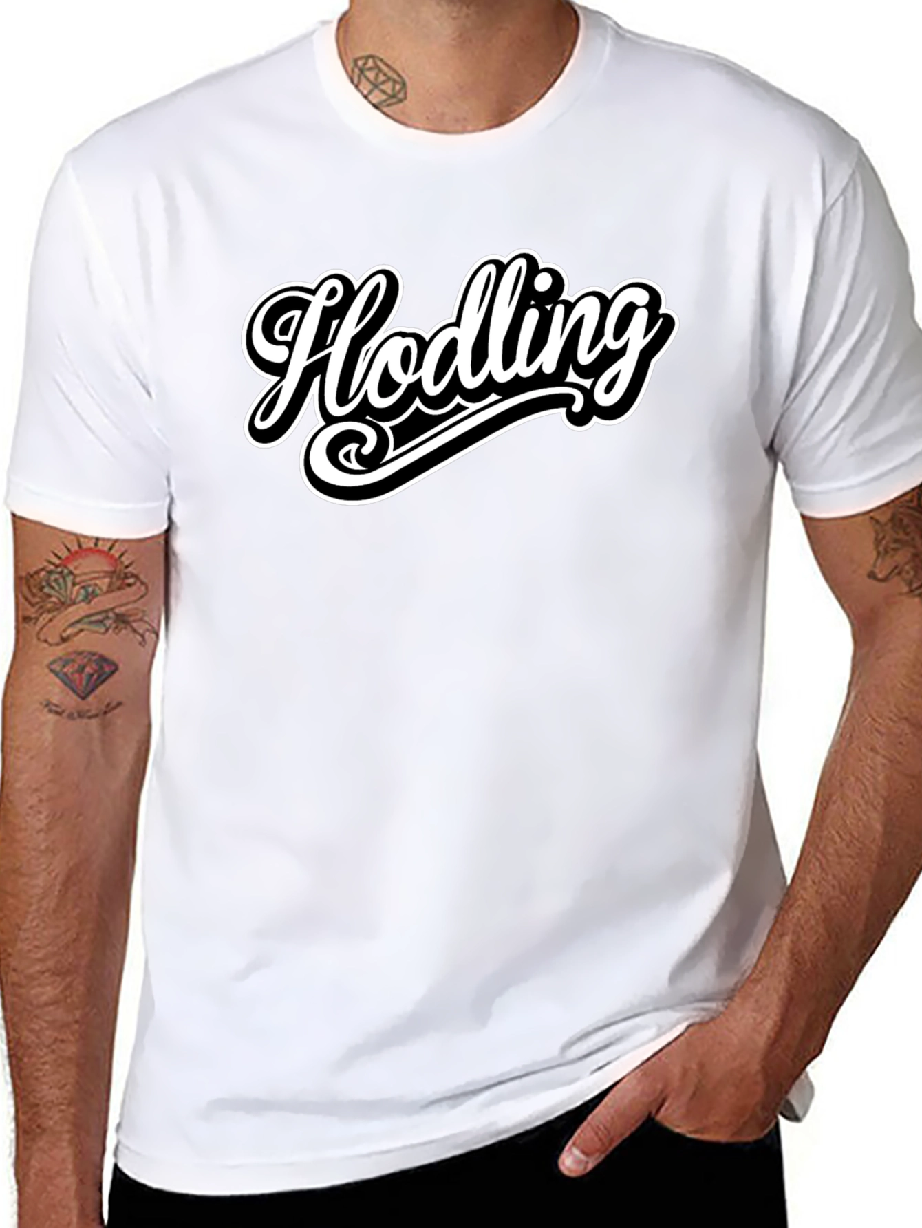 Hodling Crypto T-Shirt - Black Cotton Tee