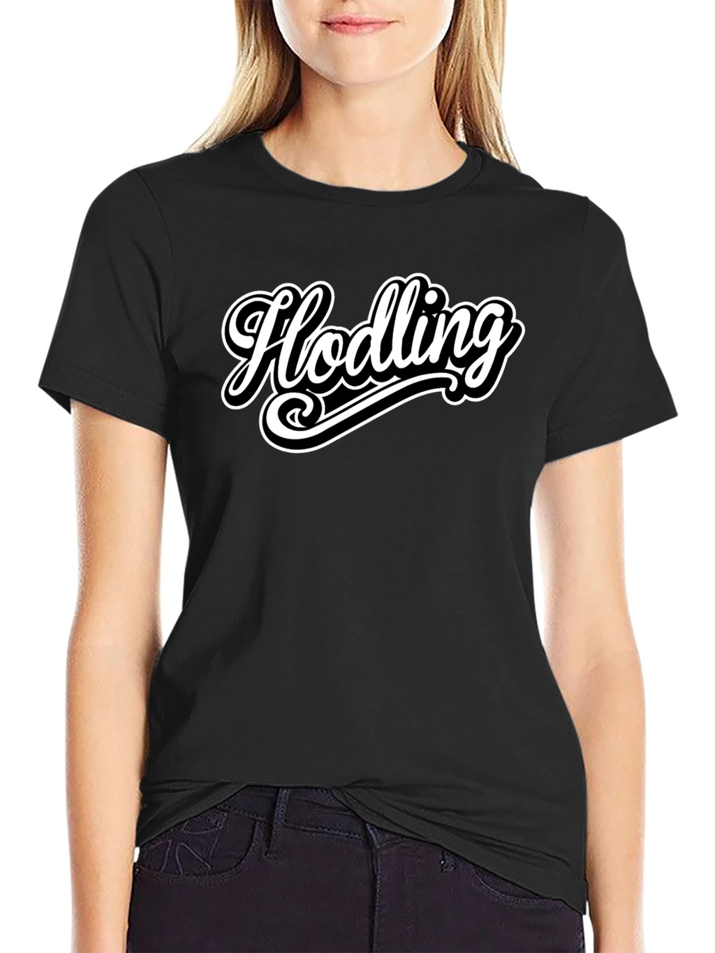 Hodling Crypto T-Shirt - Black Cotton Tee