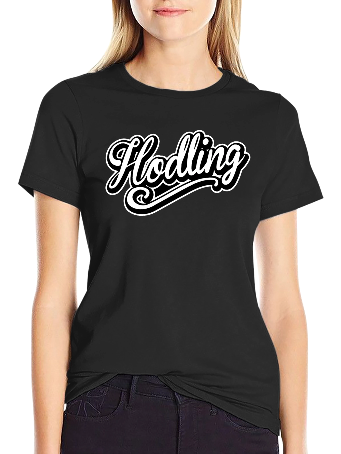 Hodling Crypto T-Shirt - Black Cotton Tee